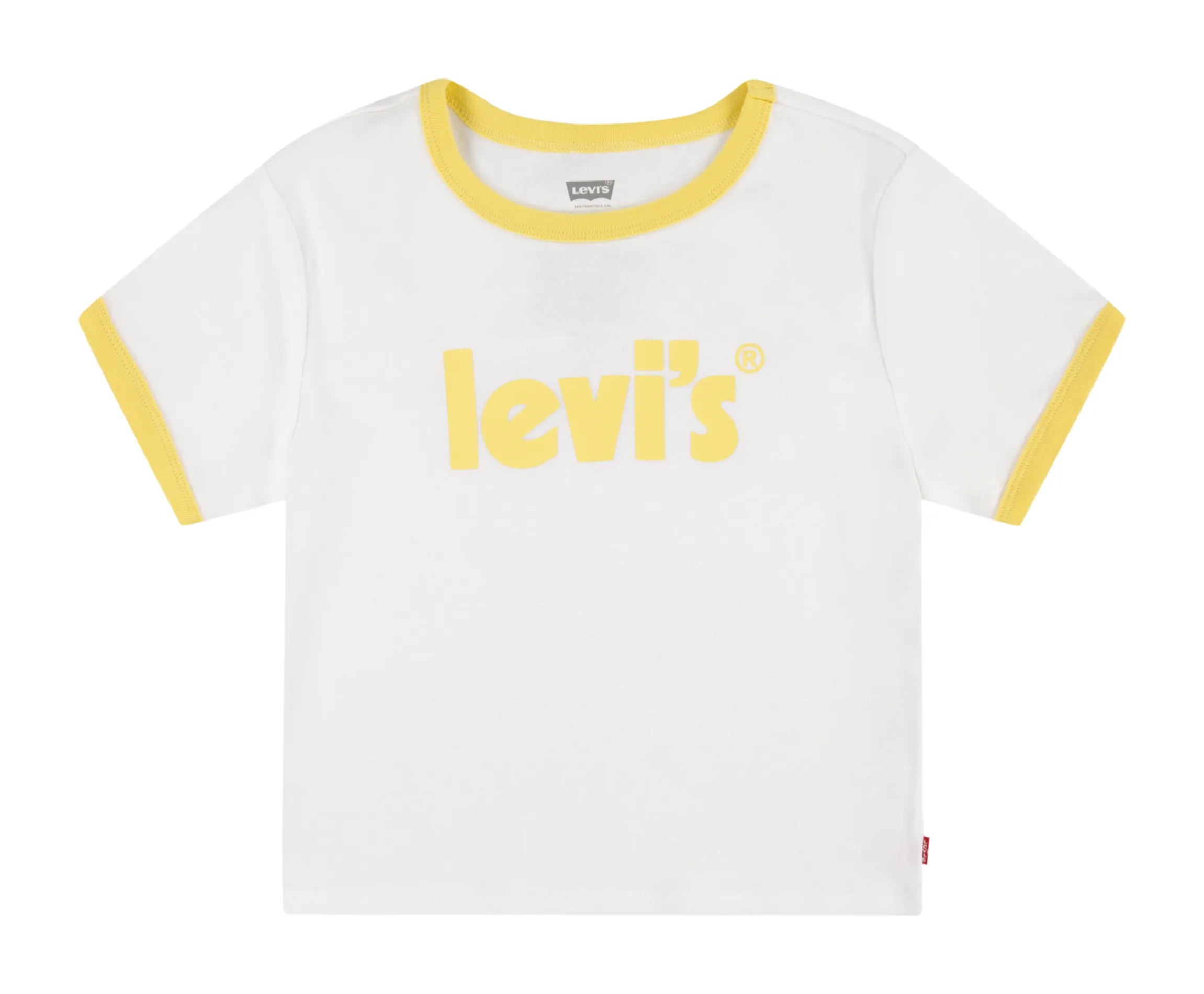 LEVI'S KIDS Round-neck cotton-blend T-shirt with screen print White
