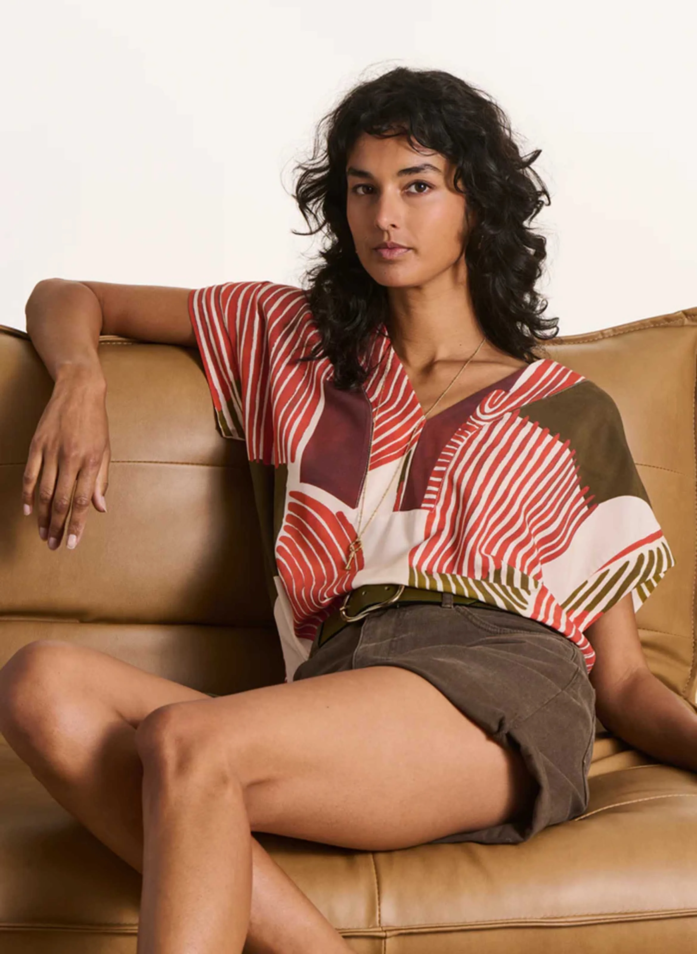 LA FEE MARABOUTEE Oversized printed top Multicolored
