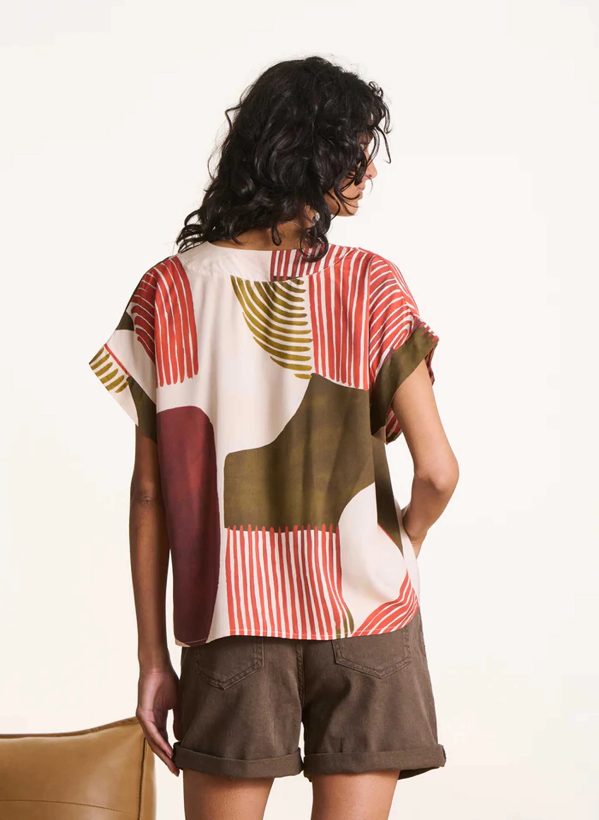 LA FEE MARABOUTEE Oversized printed top Multicolored