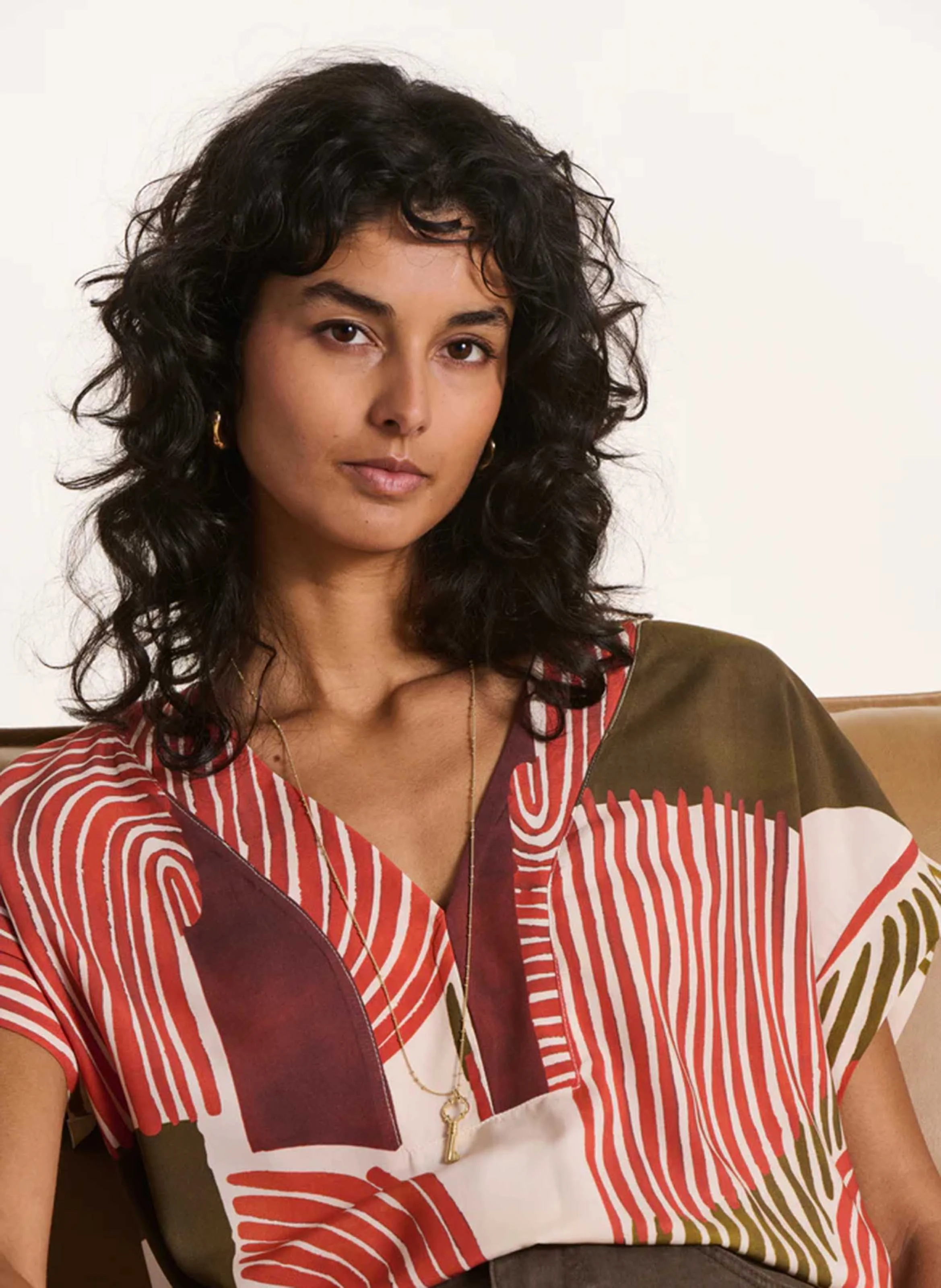 LA FEE MARABOUTEE Oversized printed top Multicolored