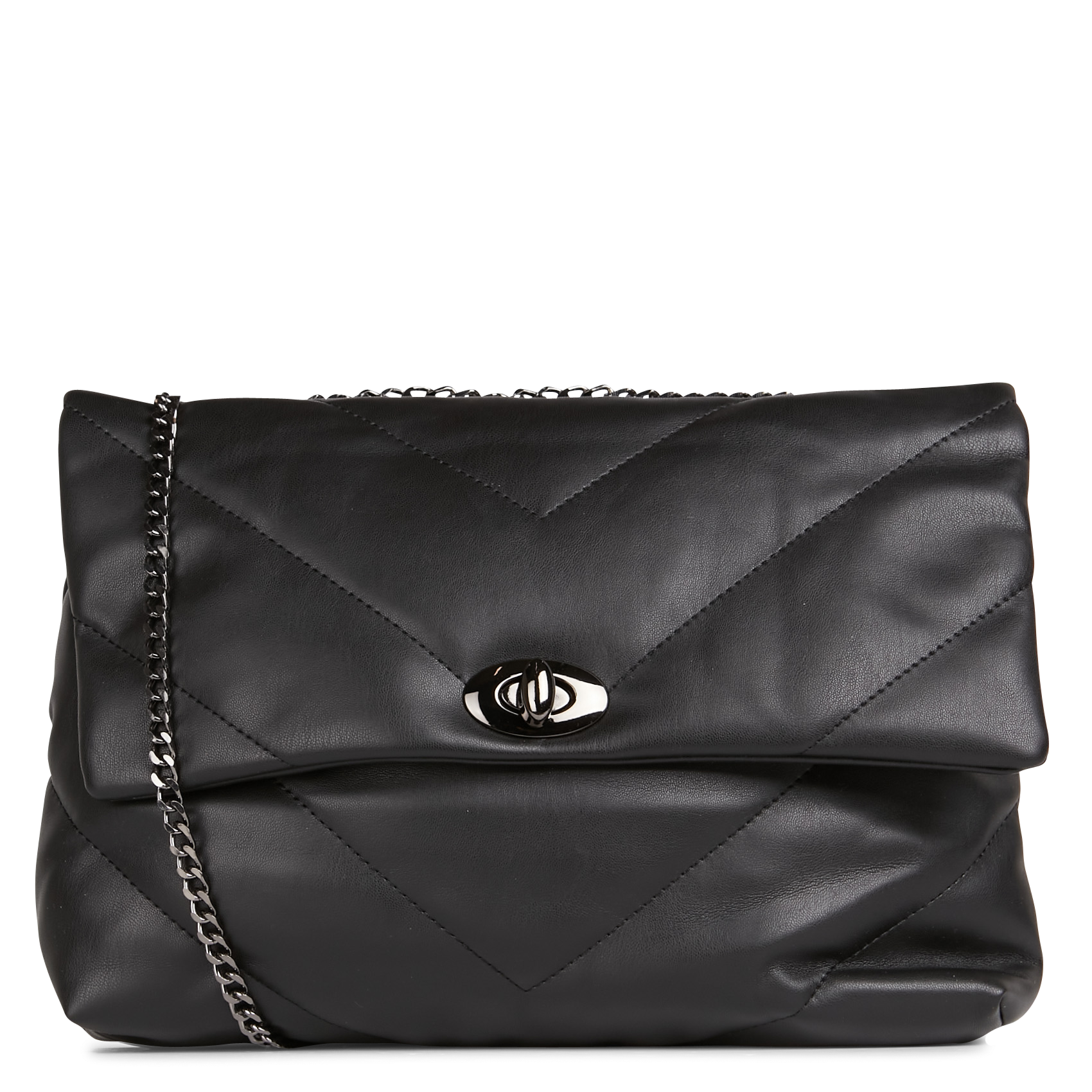 AU PRINTEMPS PARIS Quilted shoulder bag Black
