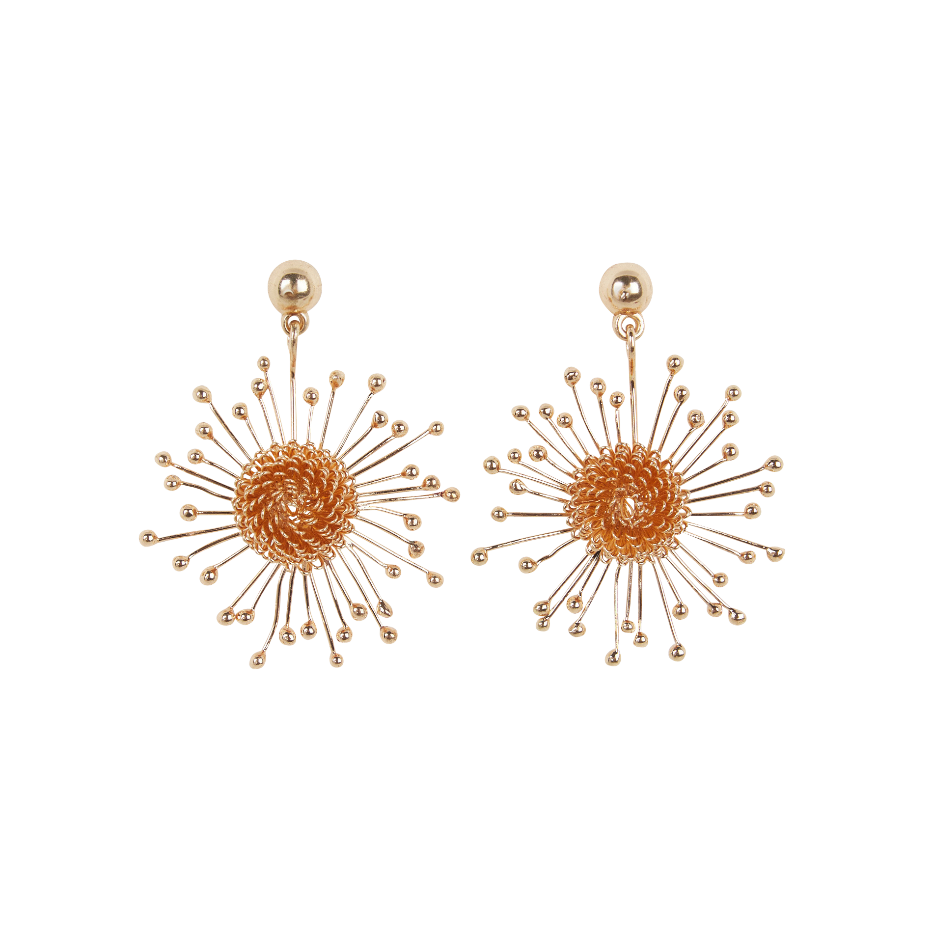 LA FEE MARABOUTEE Brass-mix earrings Yellow