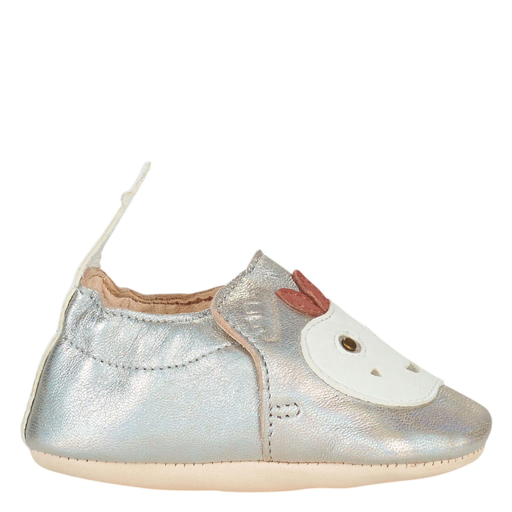 EASY PEASY Leather slippers MY BLUMOO POMME Silver