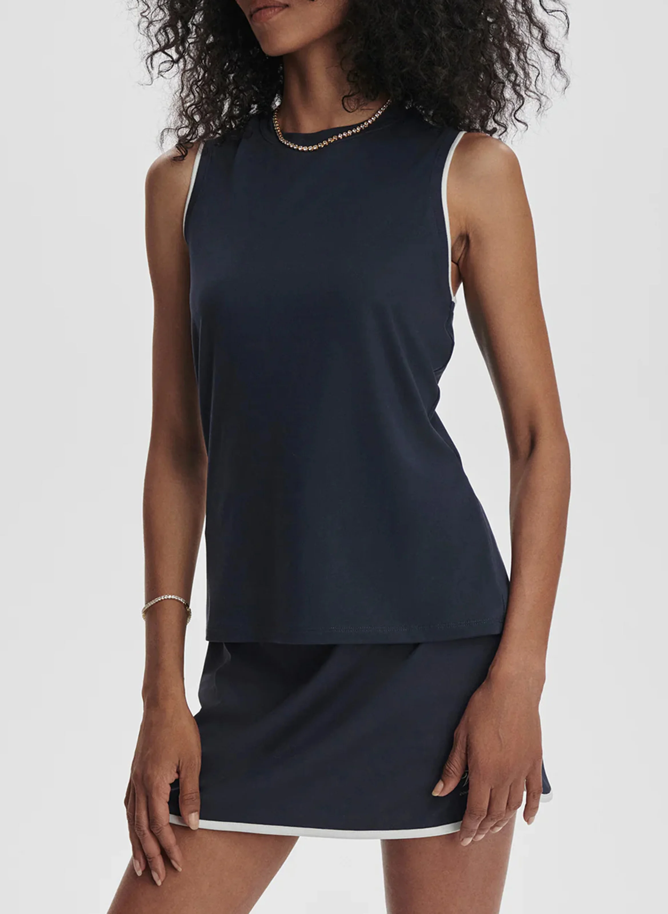 VARLEY Straight tank top in mixed recycled fibers ARTON Multicolored