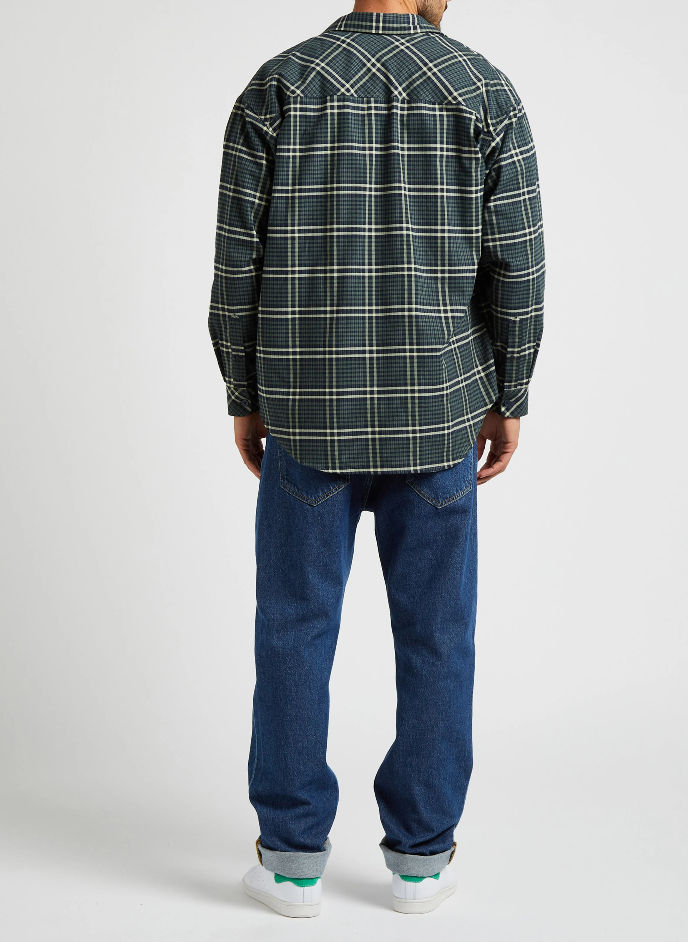 SAMSOE SAMSOE Checked cotton shirt with classic collar LUAN Grey 4 SAMSOE SAMSOE Checked cotton shirt with classic collar LUAN Grey