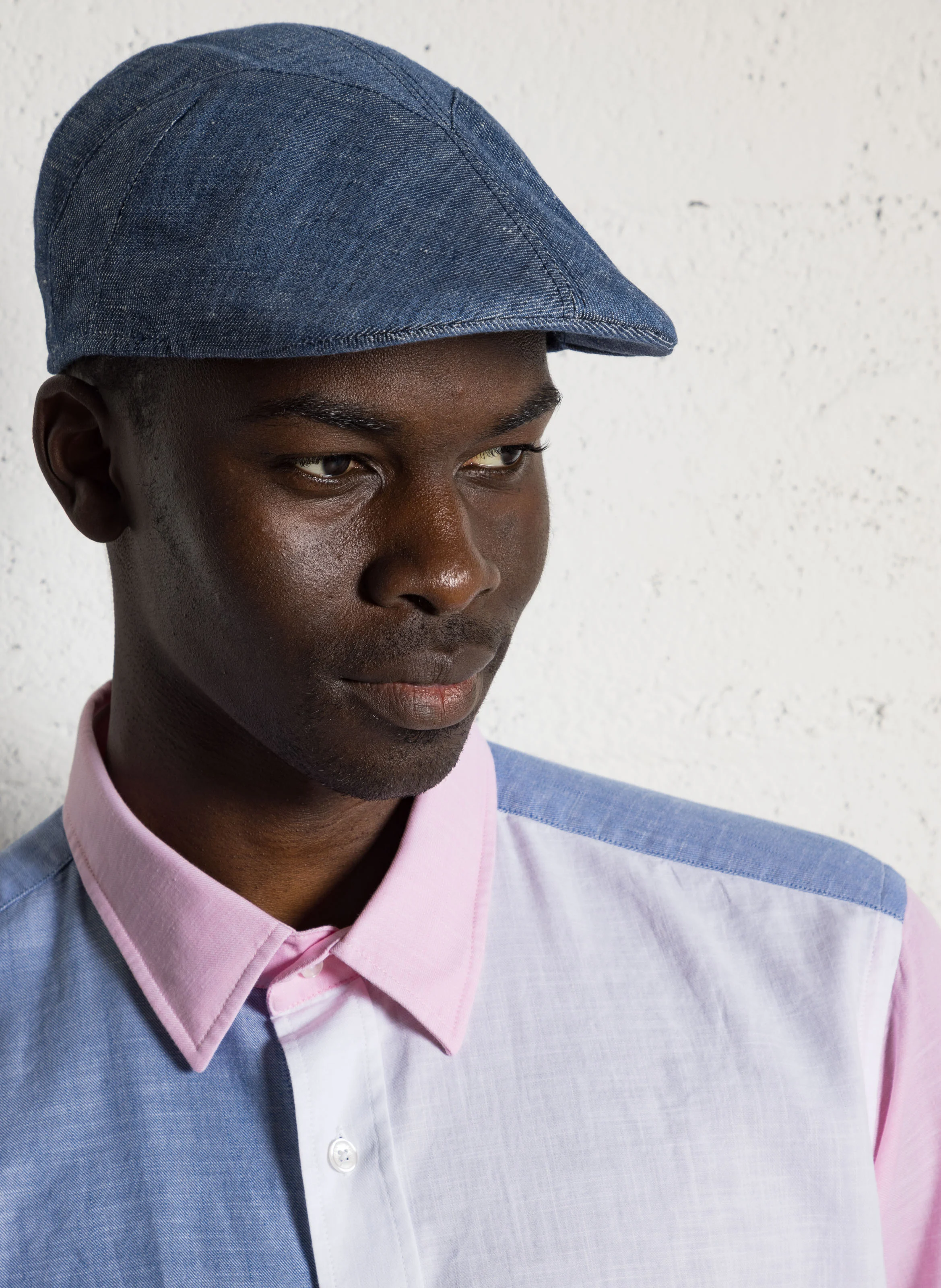 SAISON 1865 Newsboy cap POSITANO Blue