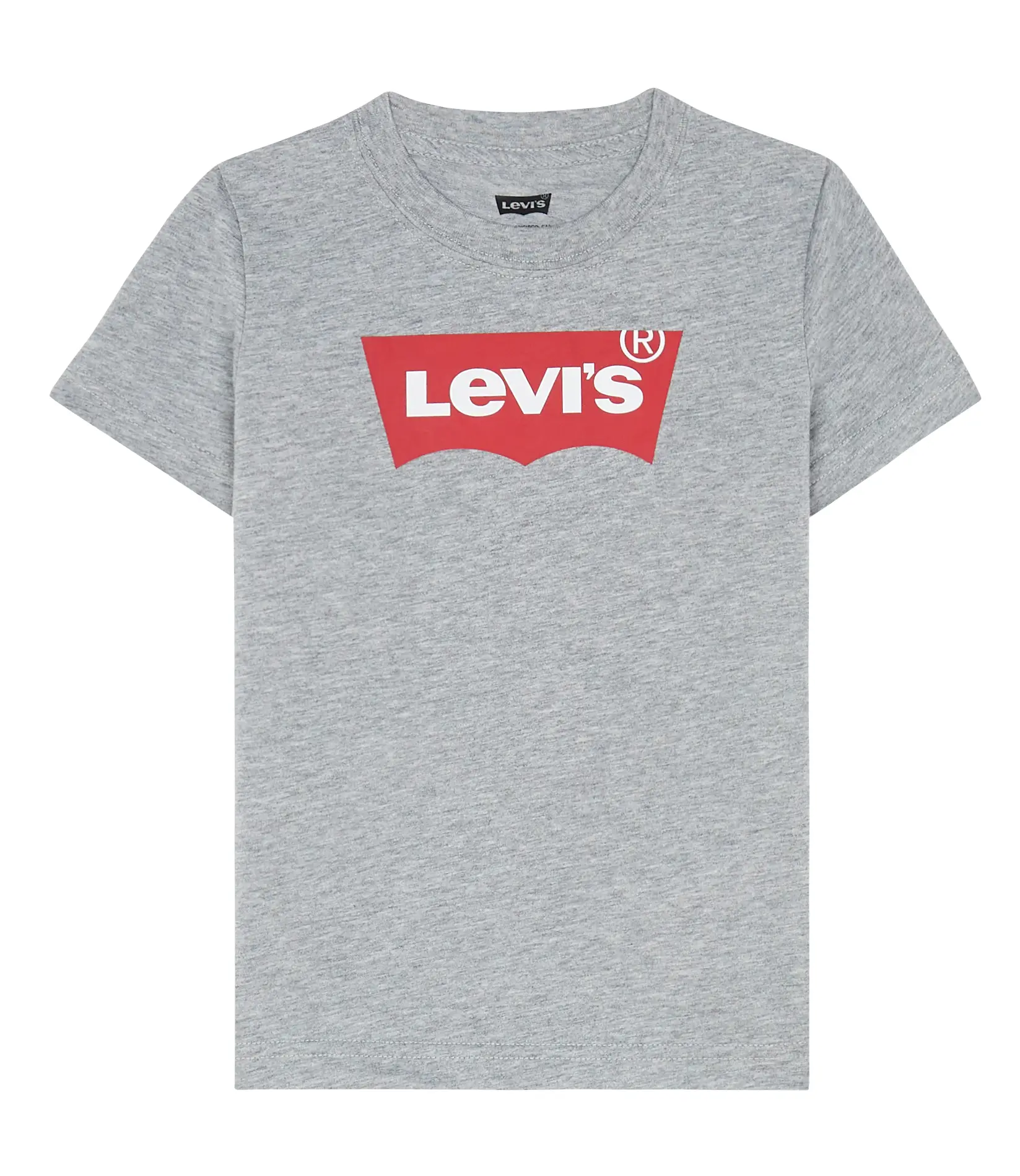 LEVI'S KIDS Round-neck printed cotton-blend T-shirt Grey
