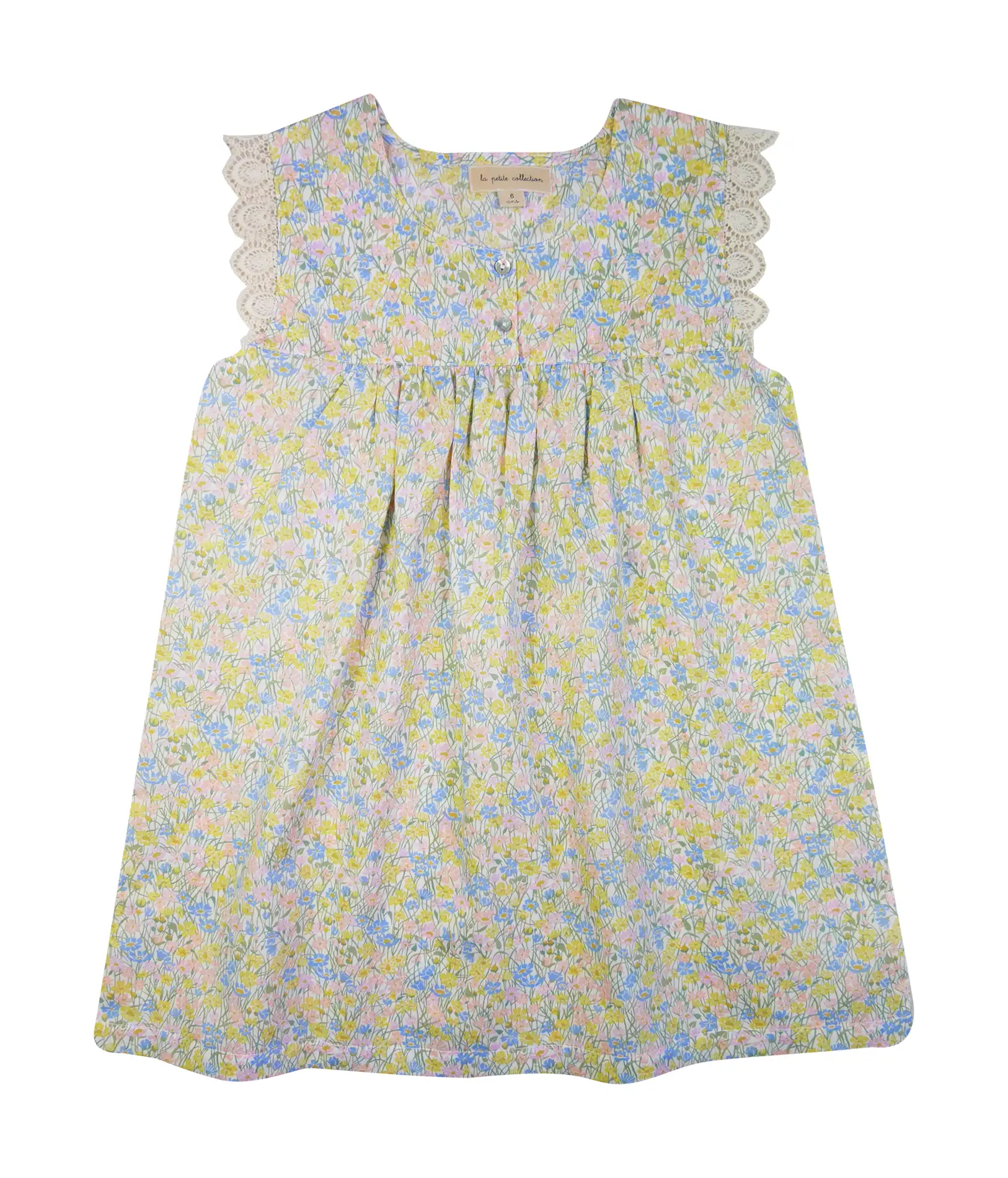 LA PETITE COLLECTION Short organic cotton dress Yellow