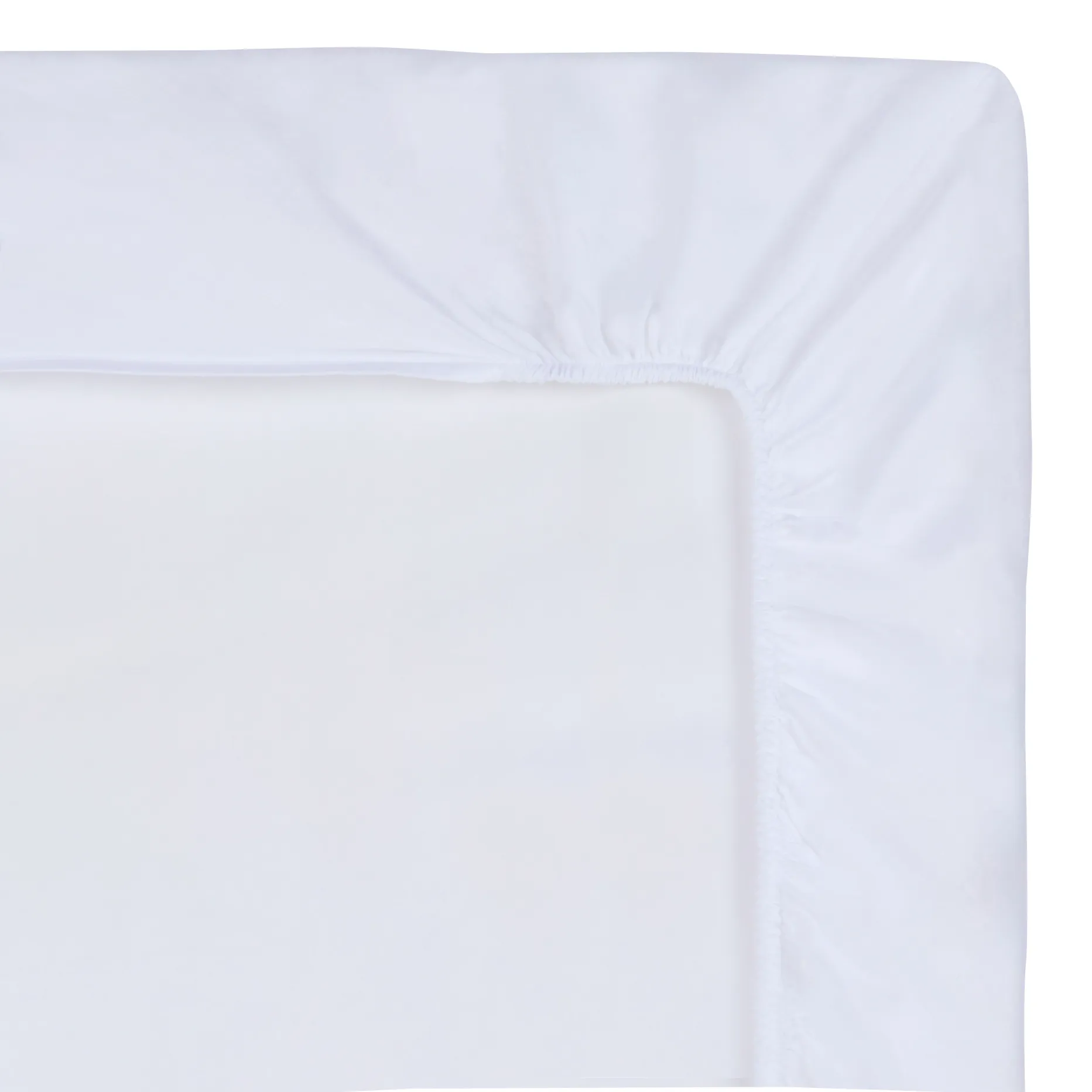 AU PRINTEMPS PARIS MAISON Cotton fitted sheet White