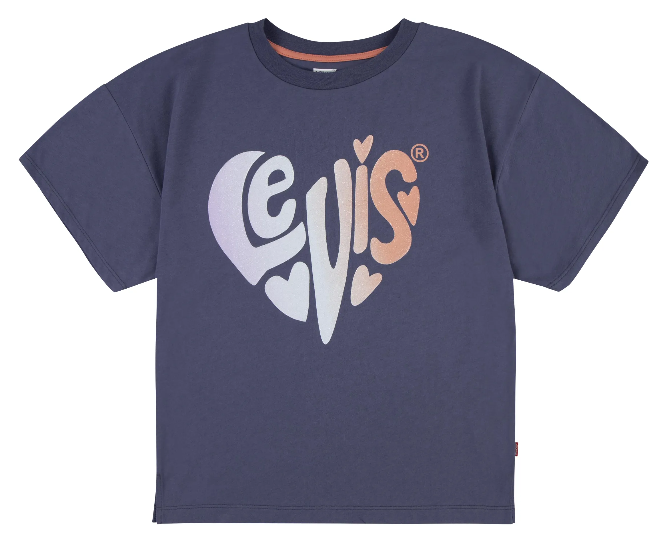 LEVI'S KIDS Loose-fit round-neck cotton-blend T-shirt Blue