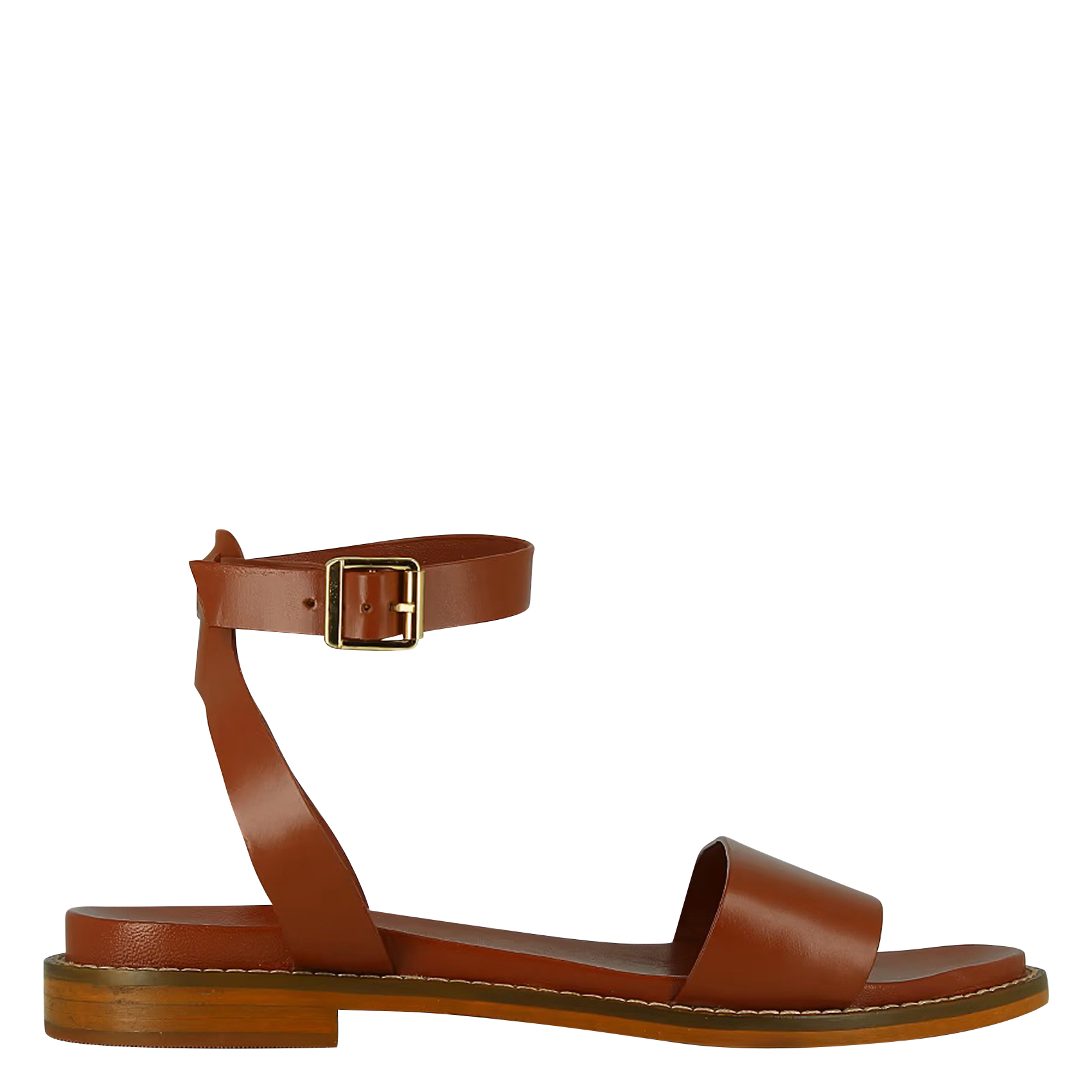JONAK Alice heeled leather sandals WIK Brown