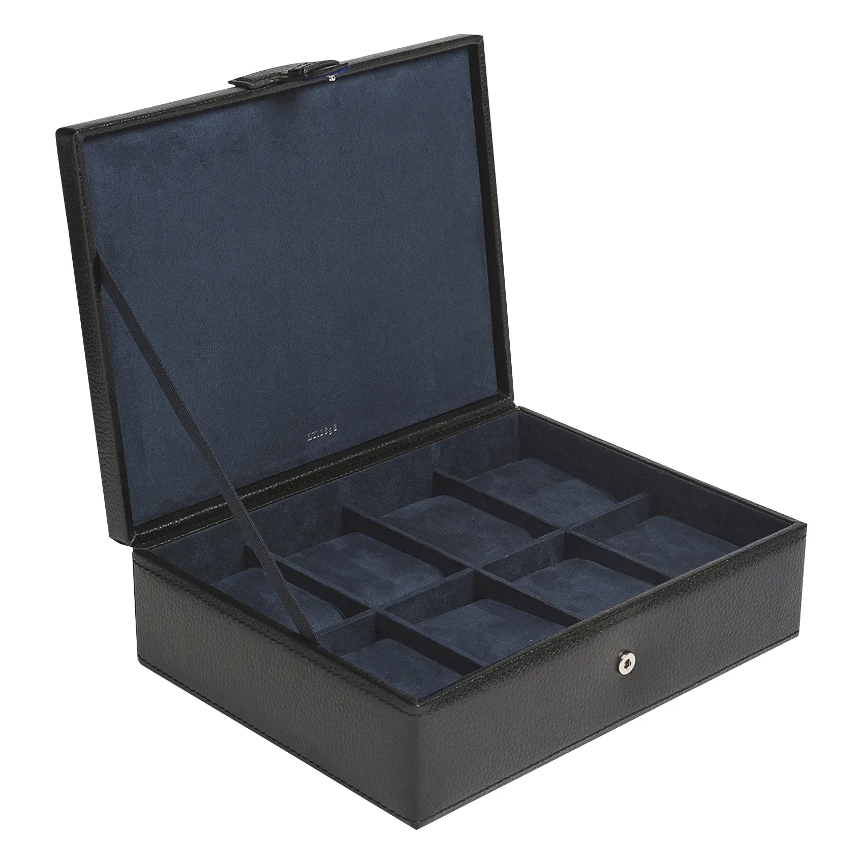 LE TANNEUR Leather box for 8 watches Black