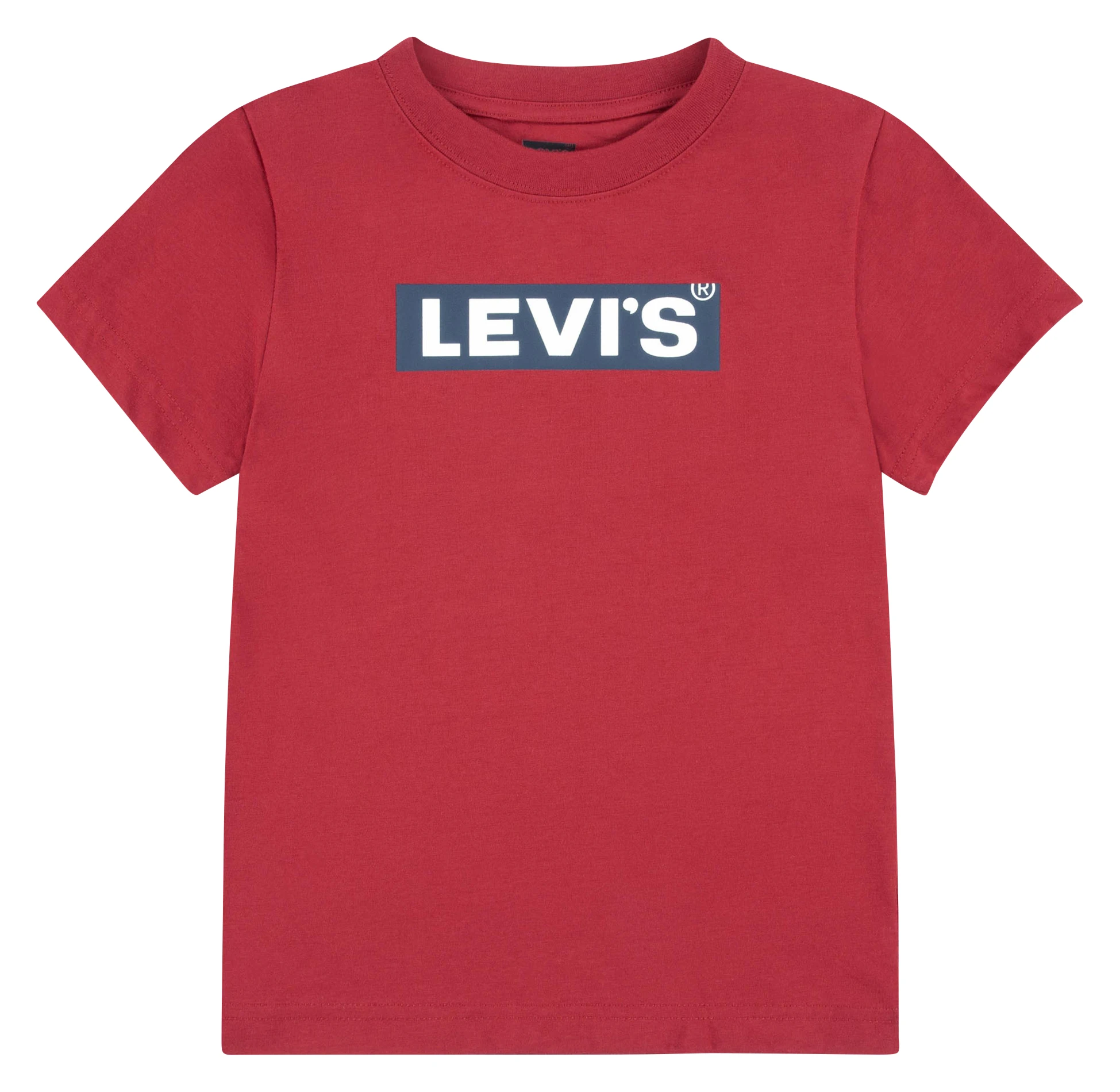 LEVI'S KIDS Straight cotton-blend round-neck T-shirt Red