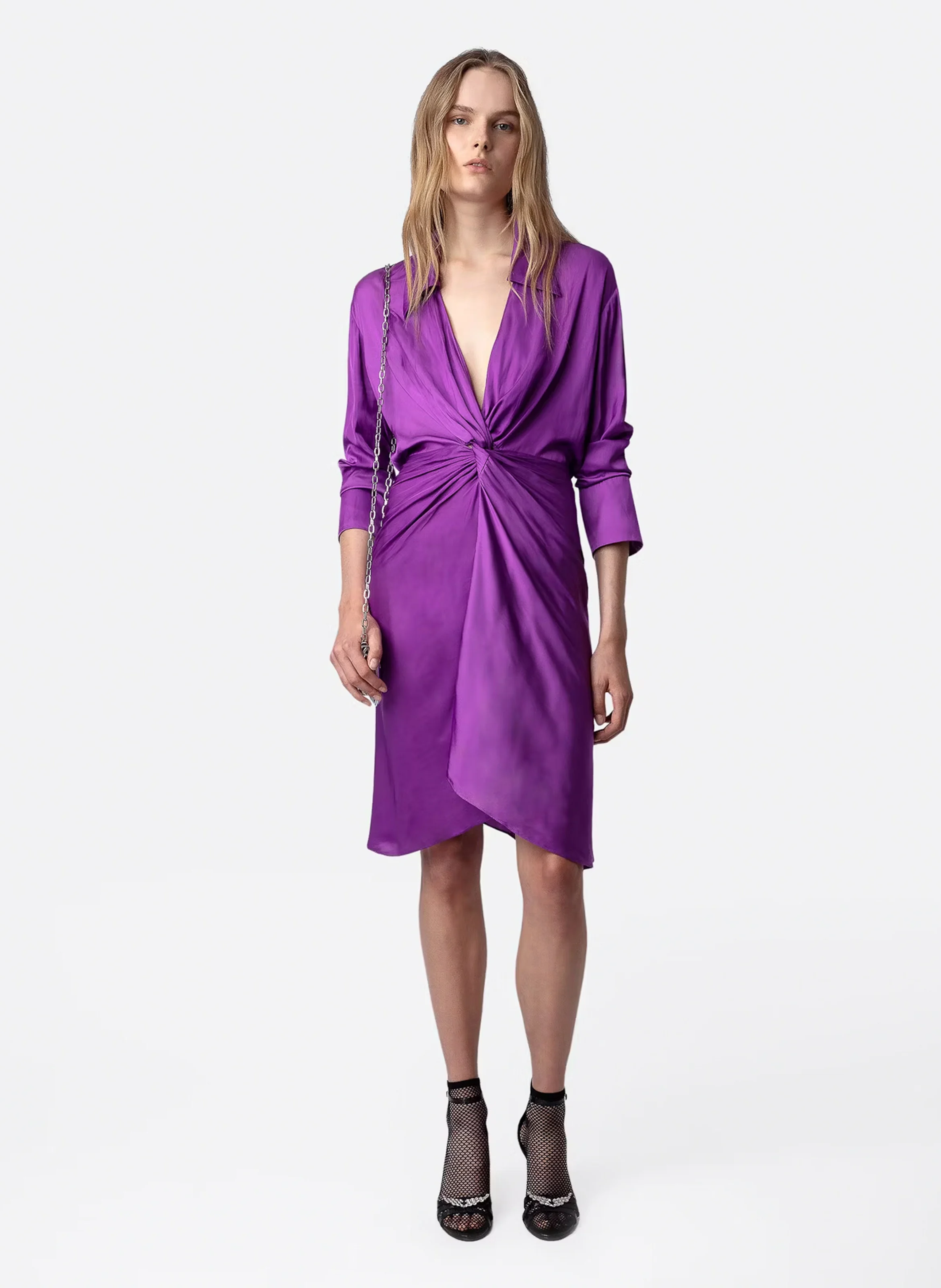 ZADIG&VOLTAIRE Draped midi dress ROZO Purple