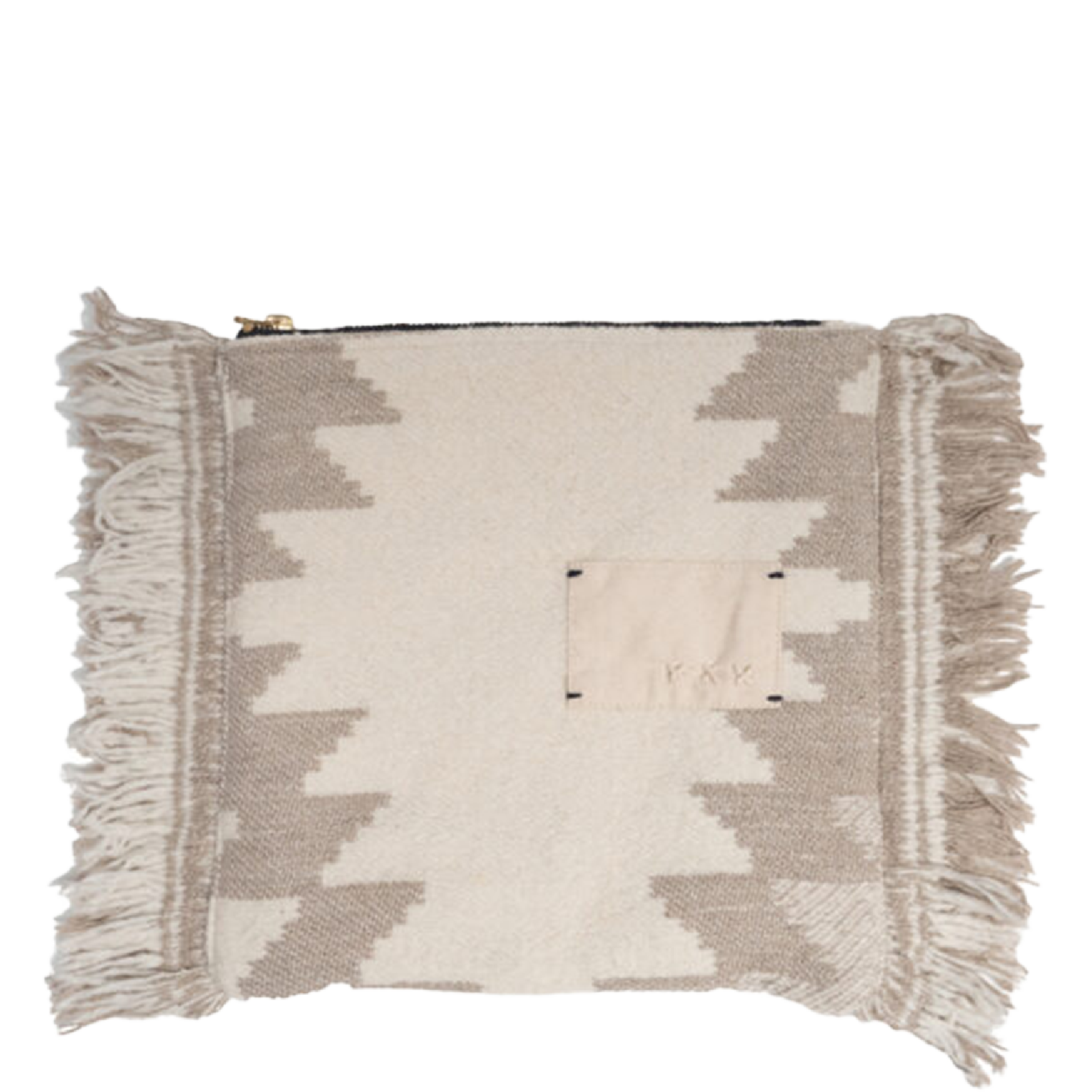 BED AND PHILOSOPHY Fringed 30x30 cm travel pouch KRAFT Beige