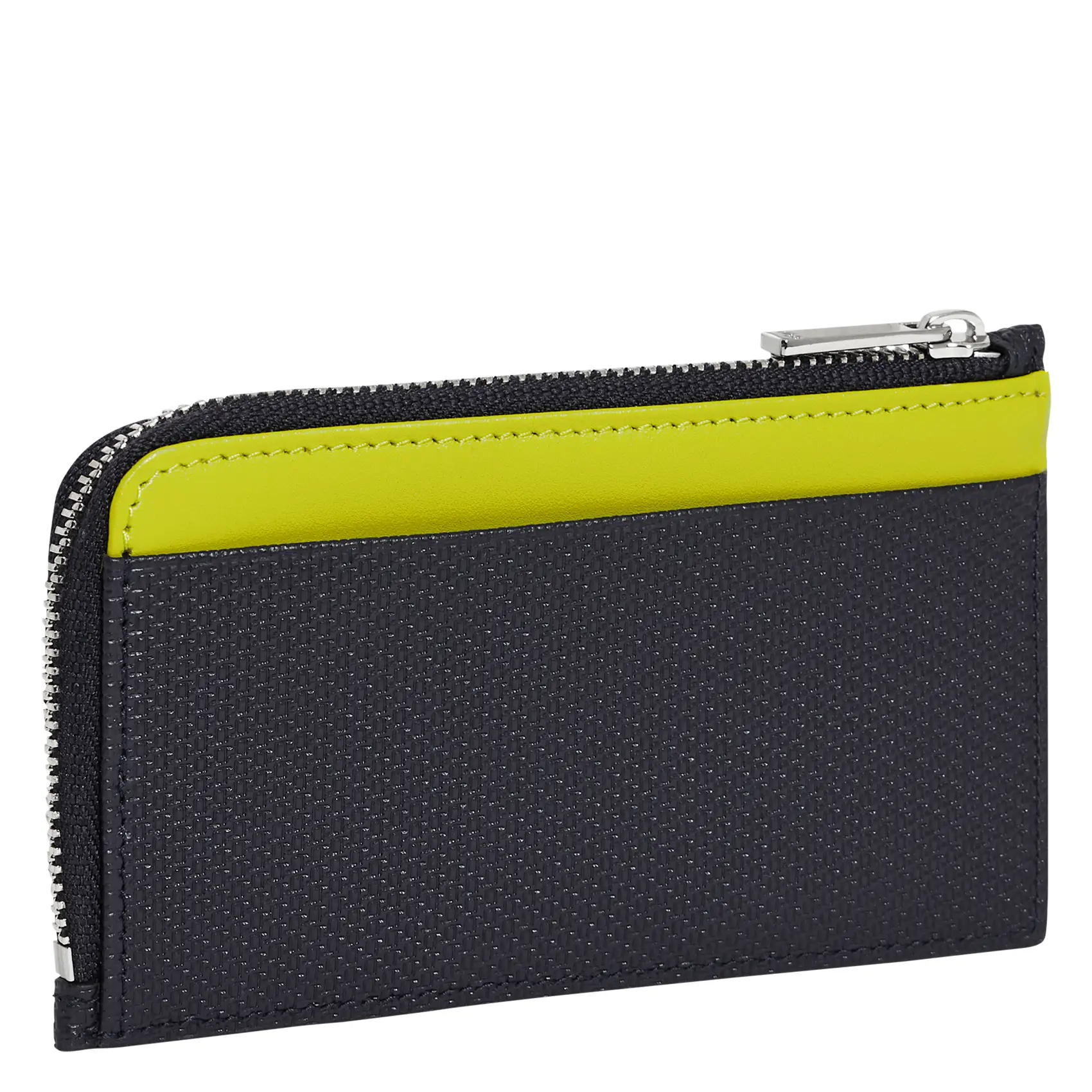 LE TANNEUR Monogrammed leather zipped card case EMILE Blue 3 LE TANNEUR Monogrammed leather zipped card case EMILE Blue