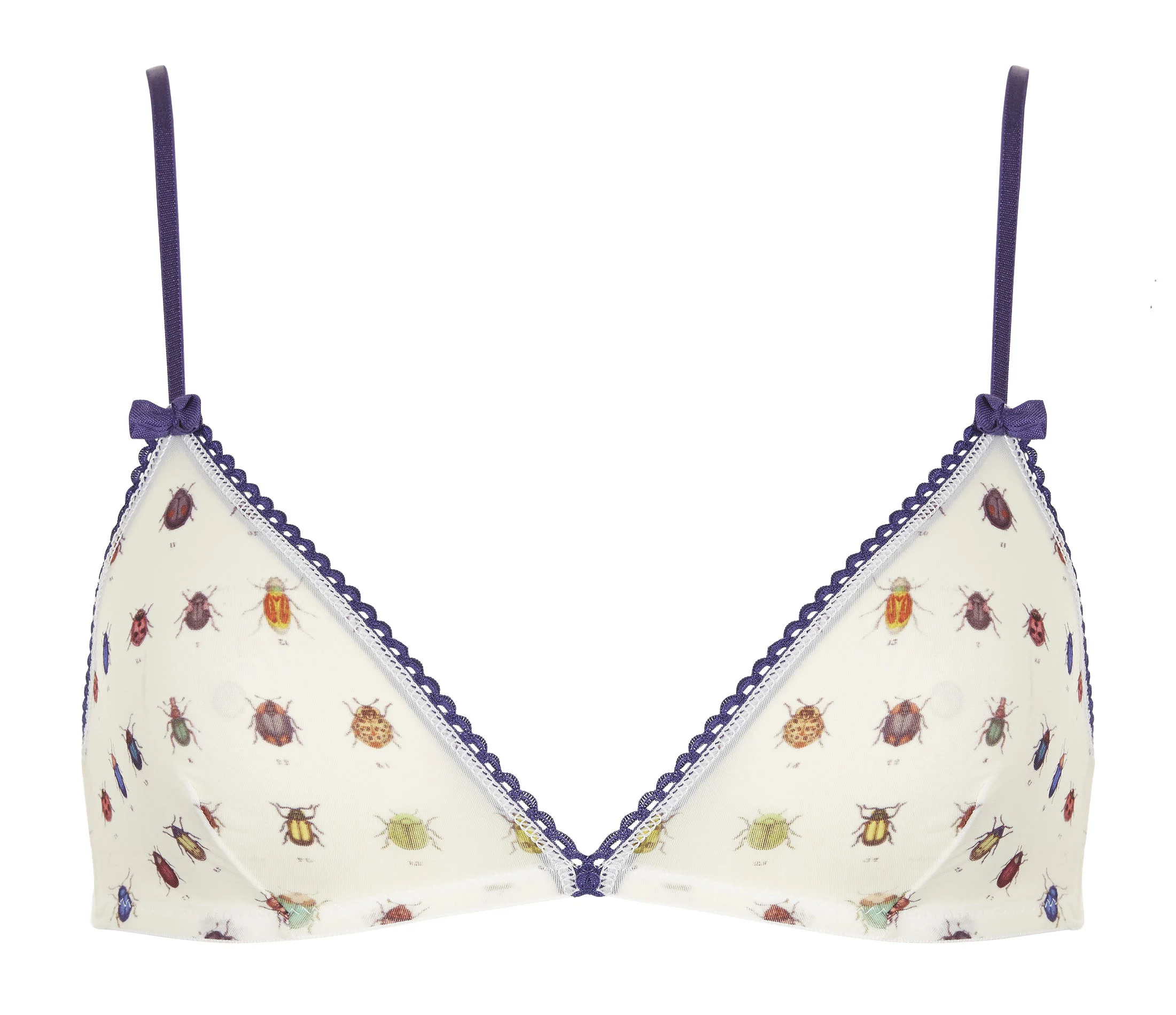 MOMONI Printed triangle bra  Beige