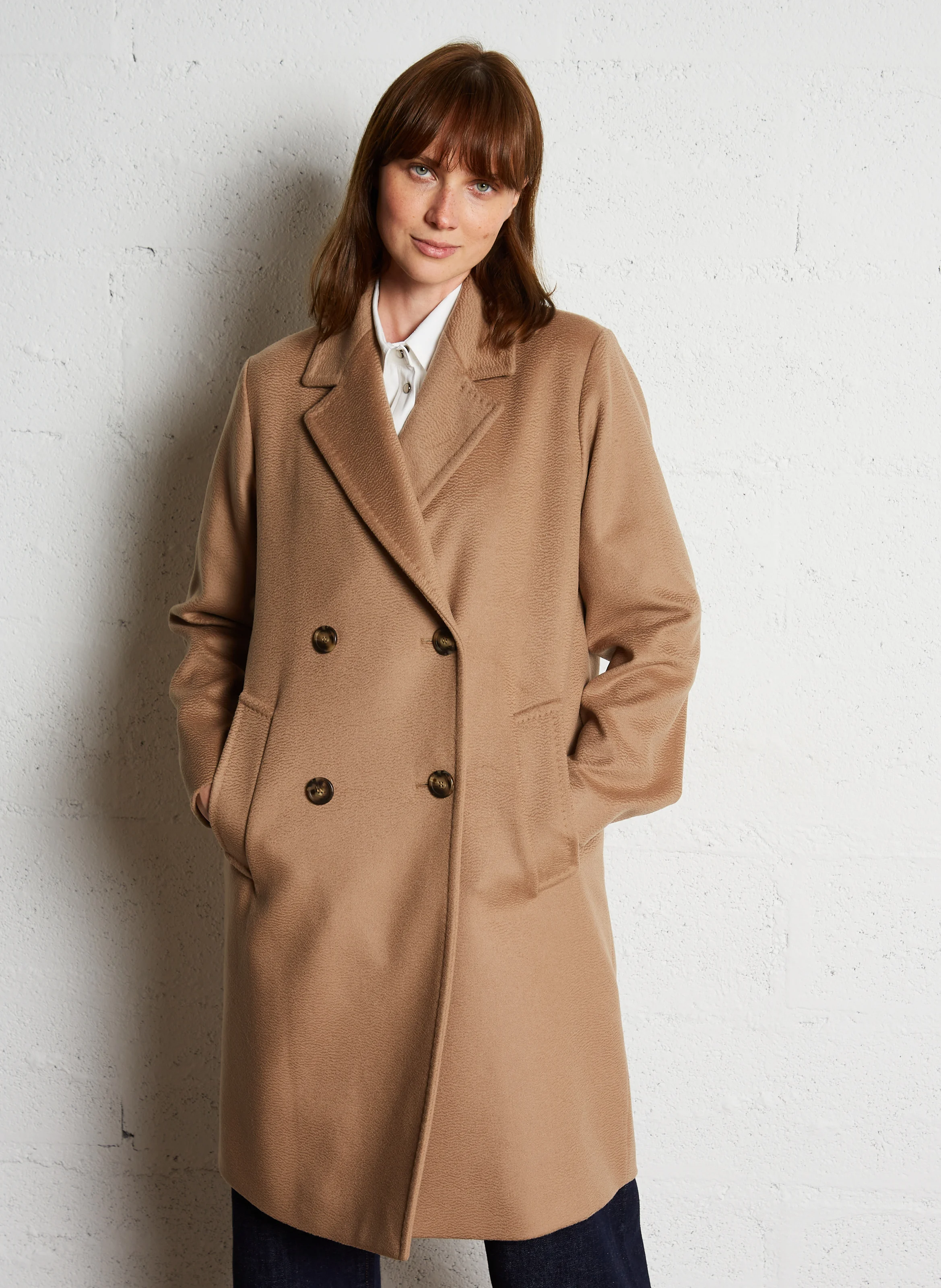 MAX MARA WEEK END Coat with tailored collar ZUM Beige