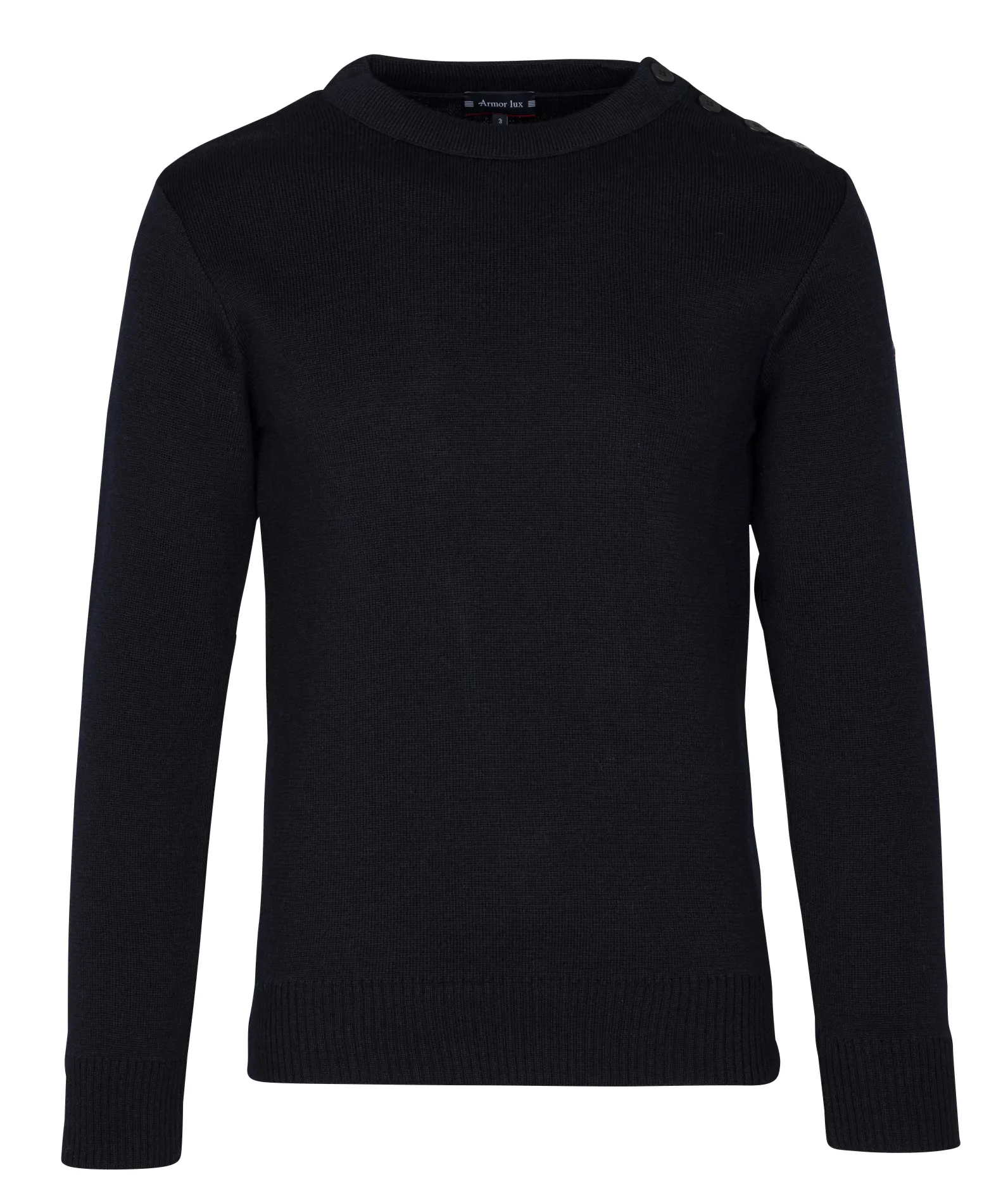 ARMOR LUX Straight round-neck wool sweater GAVRINIS Blue