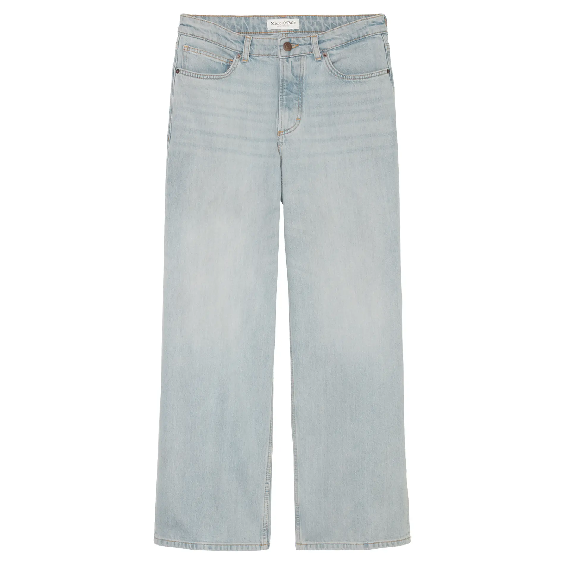 MARC O'POLO Cotton-blend wide-leg jeans Blue 2 MARC O'POLO Cotton-blend wide-leg jeans Blue