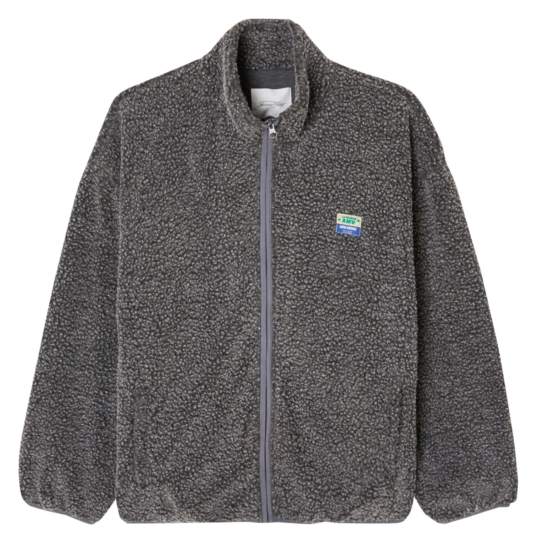 AMERICAN VINTAGE High-neck sherpa jacket HOKTOWN Grey
