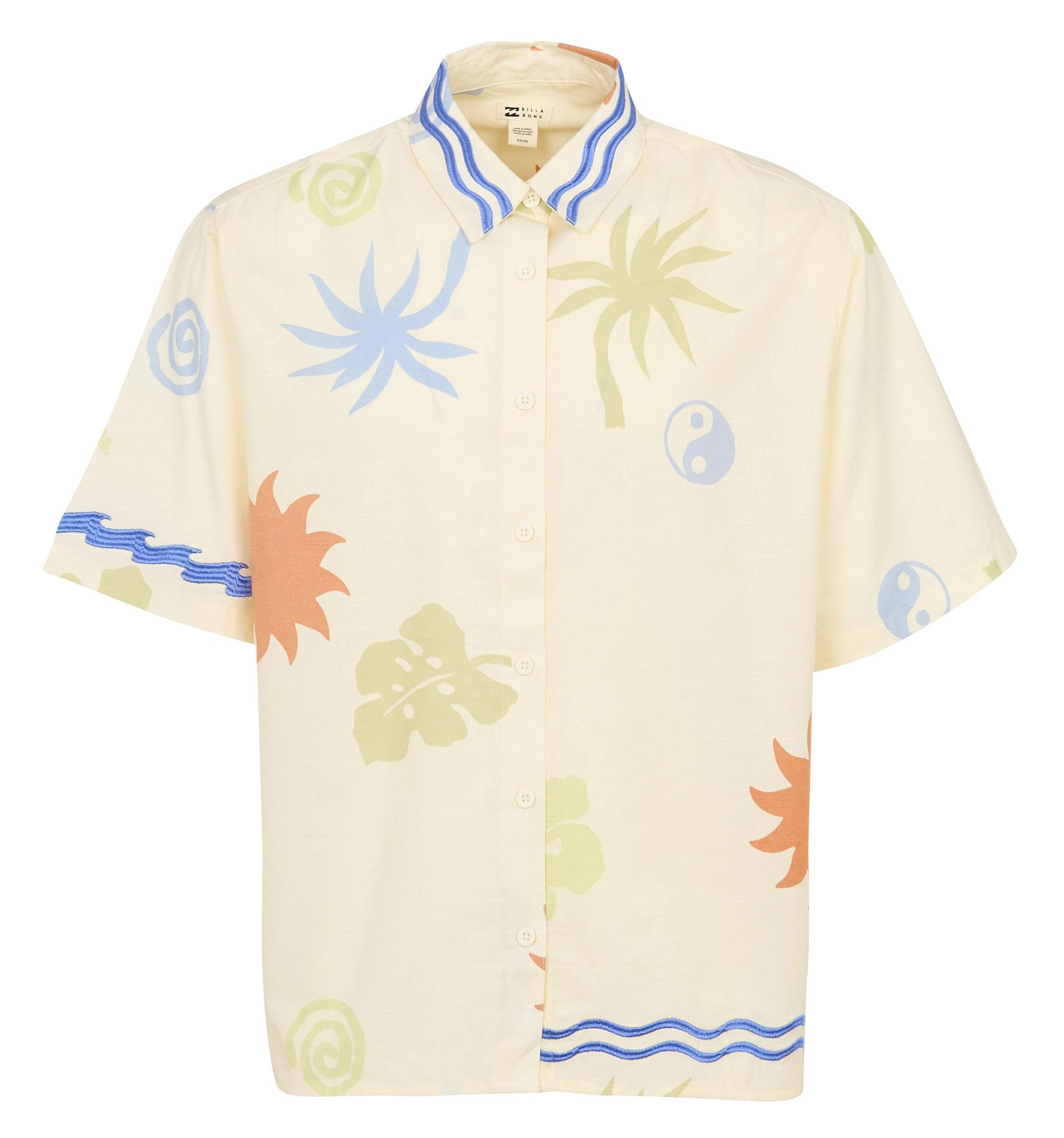 BILLABONG Oversize cotton-blend shirt SUN SYMBOL Multicolored