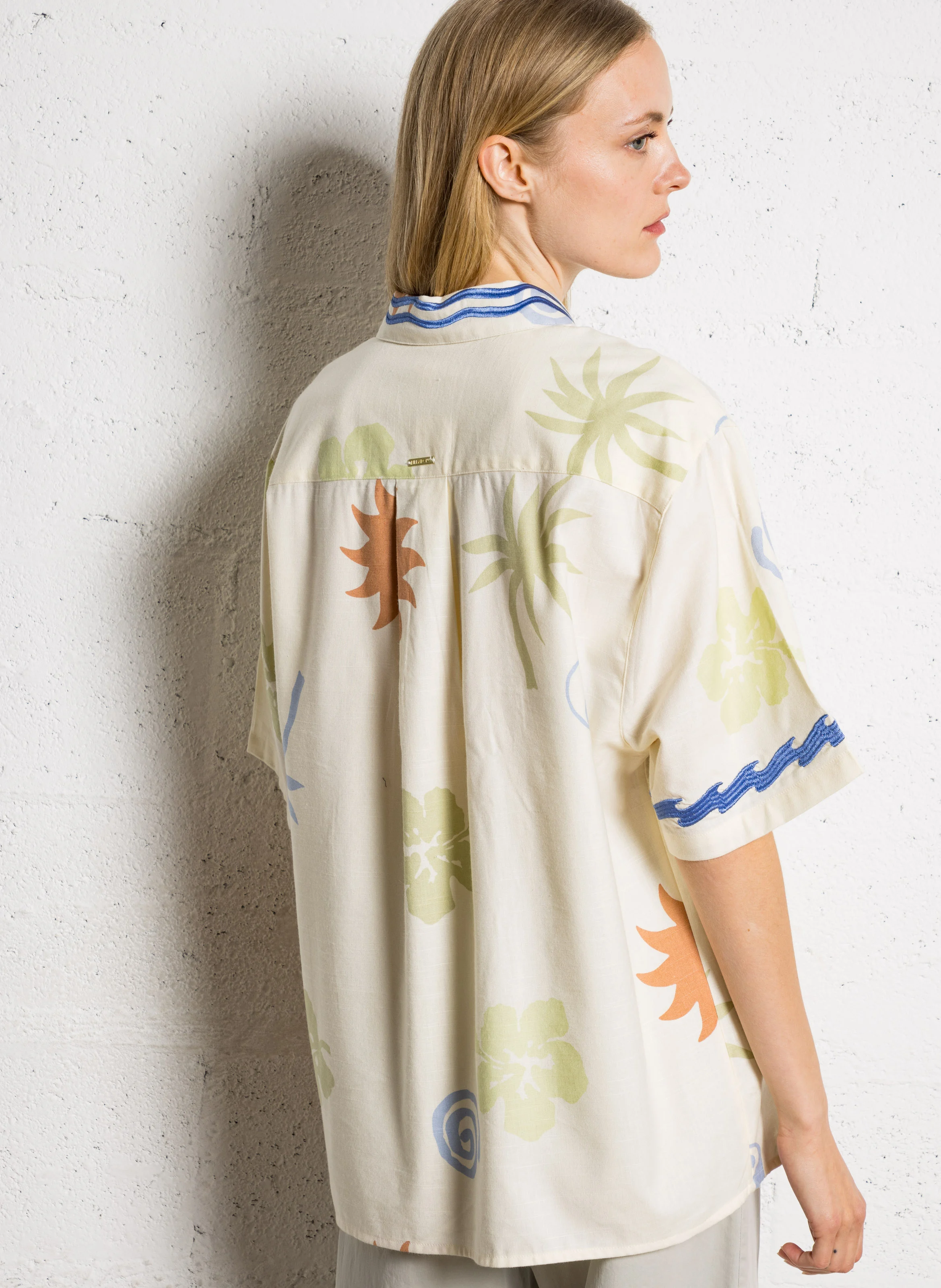 BILLABONG Oversize cotton-blend shirt SUN SYMBOL Multicolored