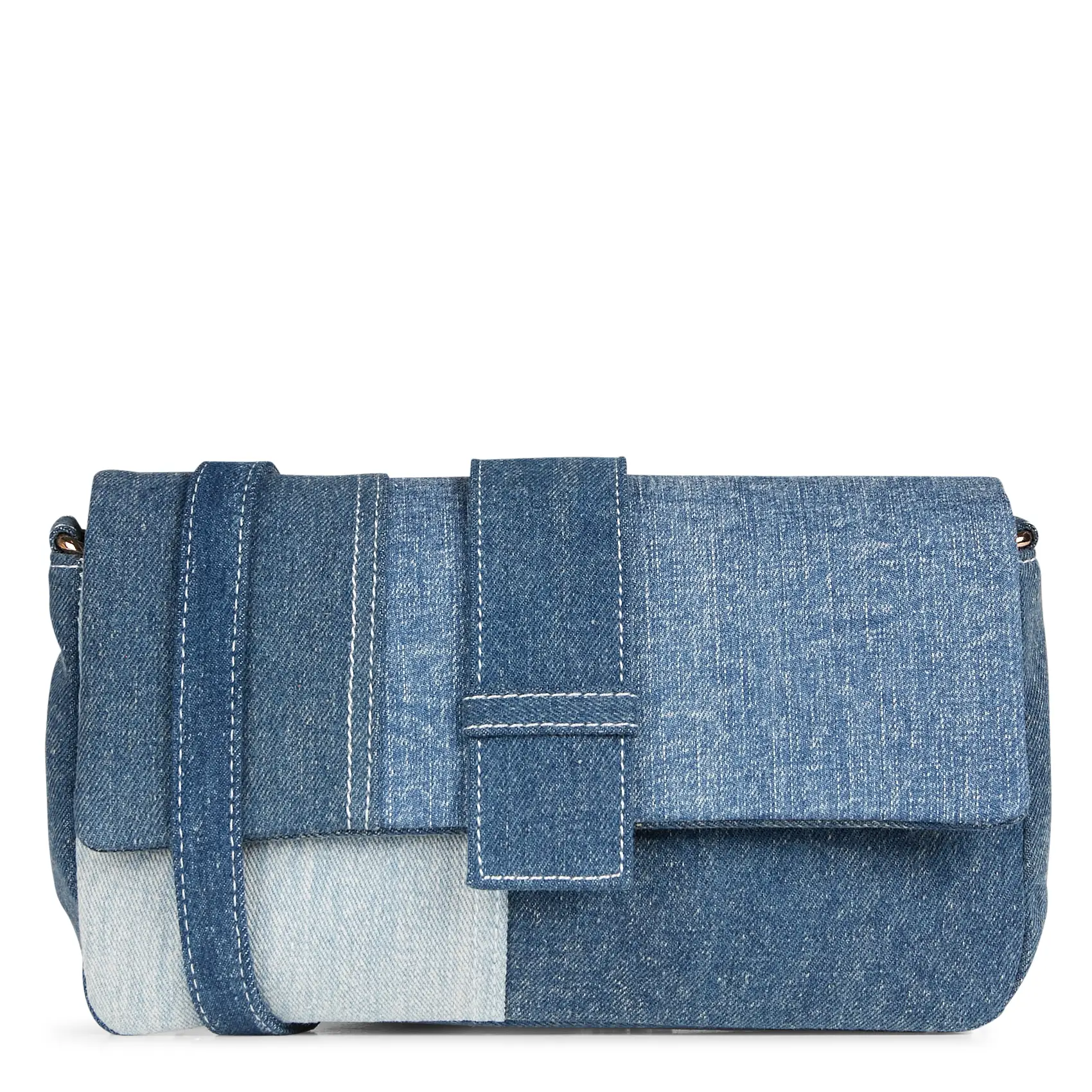 AU PRINTEMPS PARIS Cotton shoulder bag Blue