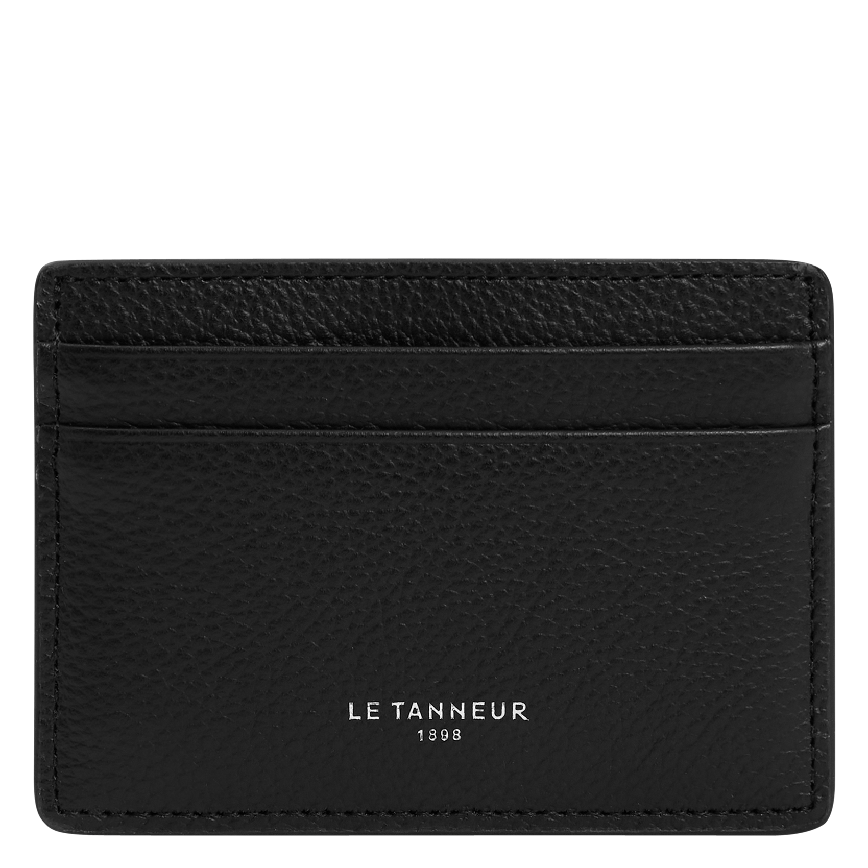LE TANNEUR - 100% leather, - 6 cardholder slots, - 1 central compartment, - Size: L10 x H7 cm. EMILE Black
