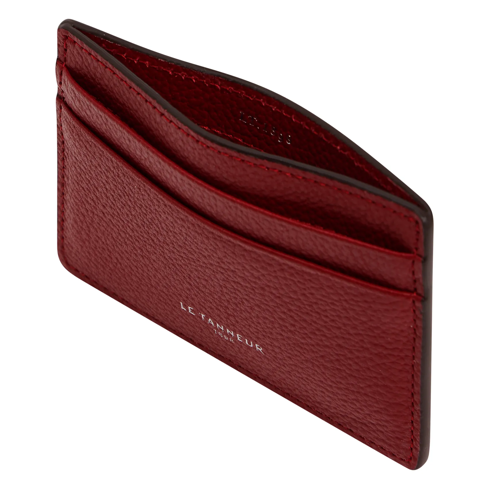 LE TANNEUR - 100% leather, - 6 cardholder slots, - 1 central compartment, - Size: L10 x H7 cm. EMILE Red 2 LE TANNEUR - 100% leather, - 6 cardholder slots, - 1 central compartment, - Size: L10 x H7 cm. EMILE Red