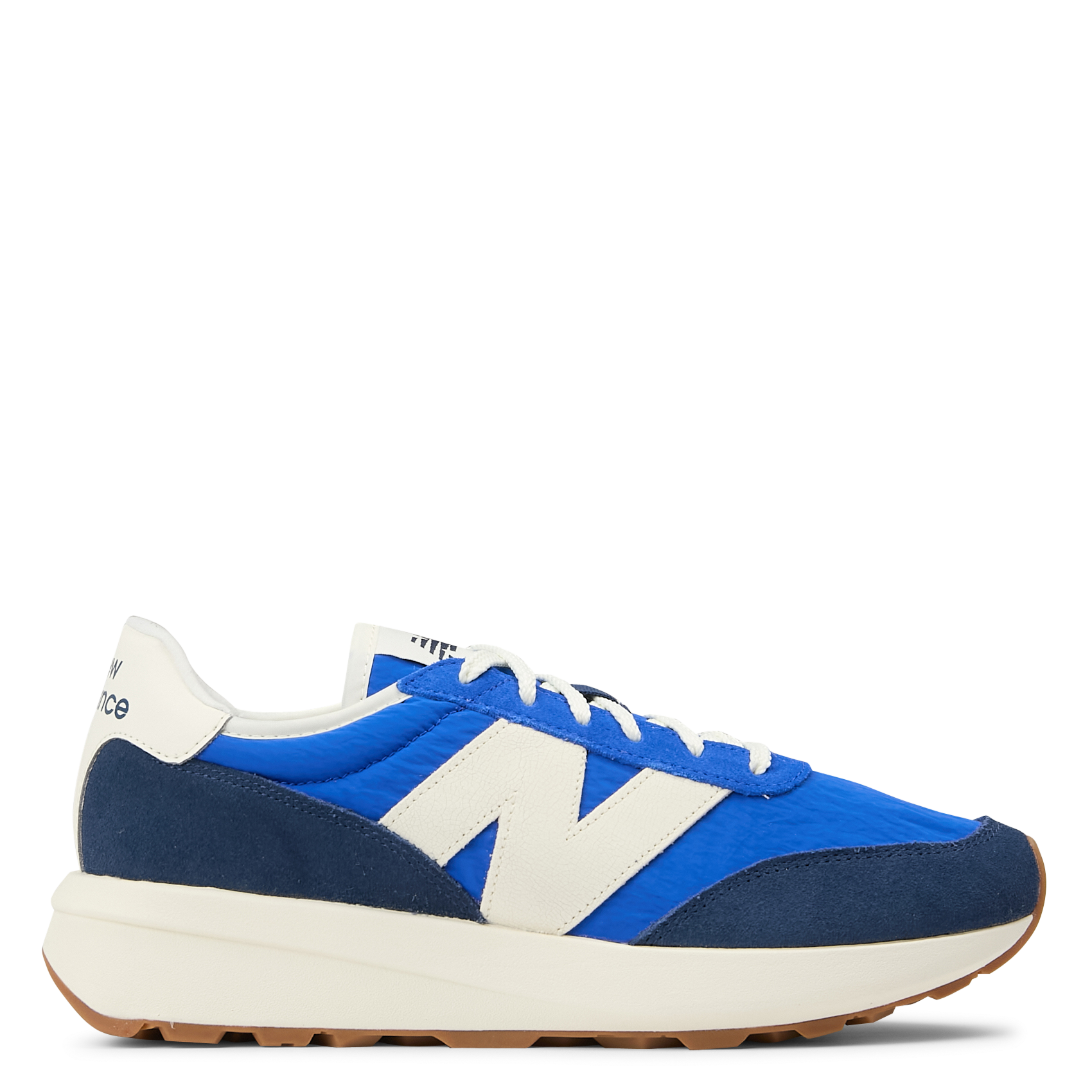 NEW BALANCE Low-top leather mix sneakers 370 Blue