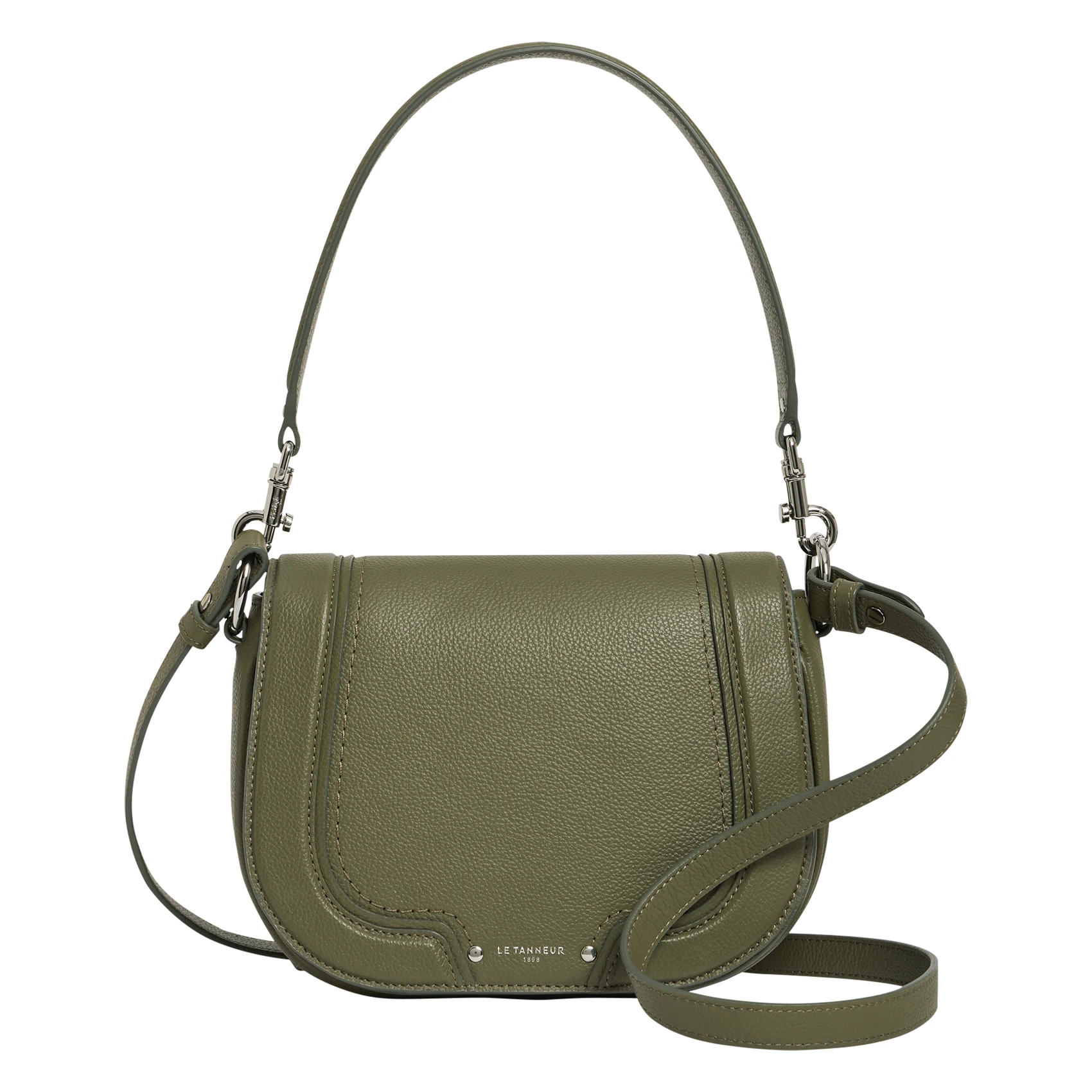 LE TANNEUR Leather shoulder bag ELLA Green