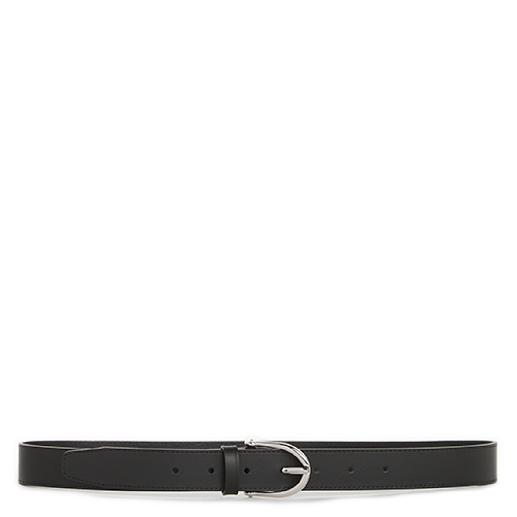 SAISON 1865 Leather belt with buckle Black