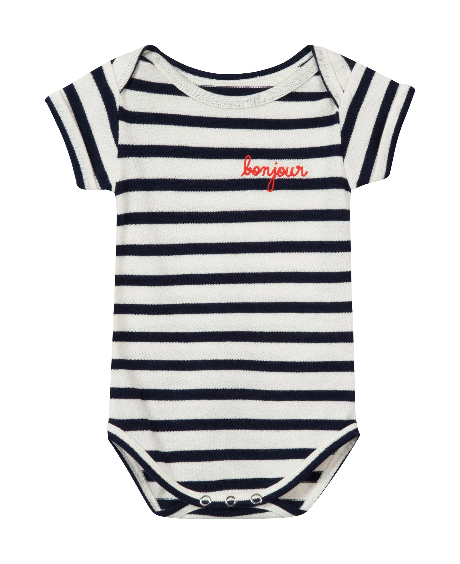 MAISON LABICHE Striped cotton body CALMETTE BONJOUR White