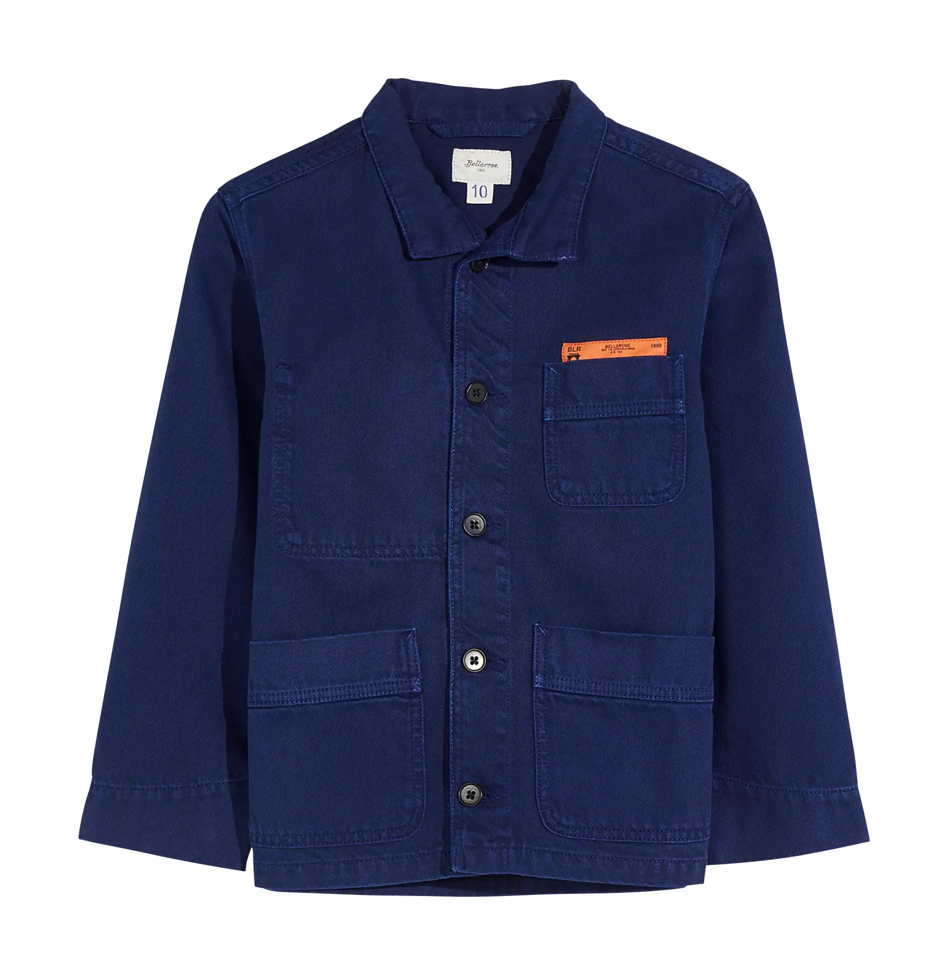 BELLEROSE Cotton jacket with classic collar PITT Blue