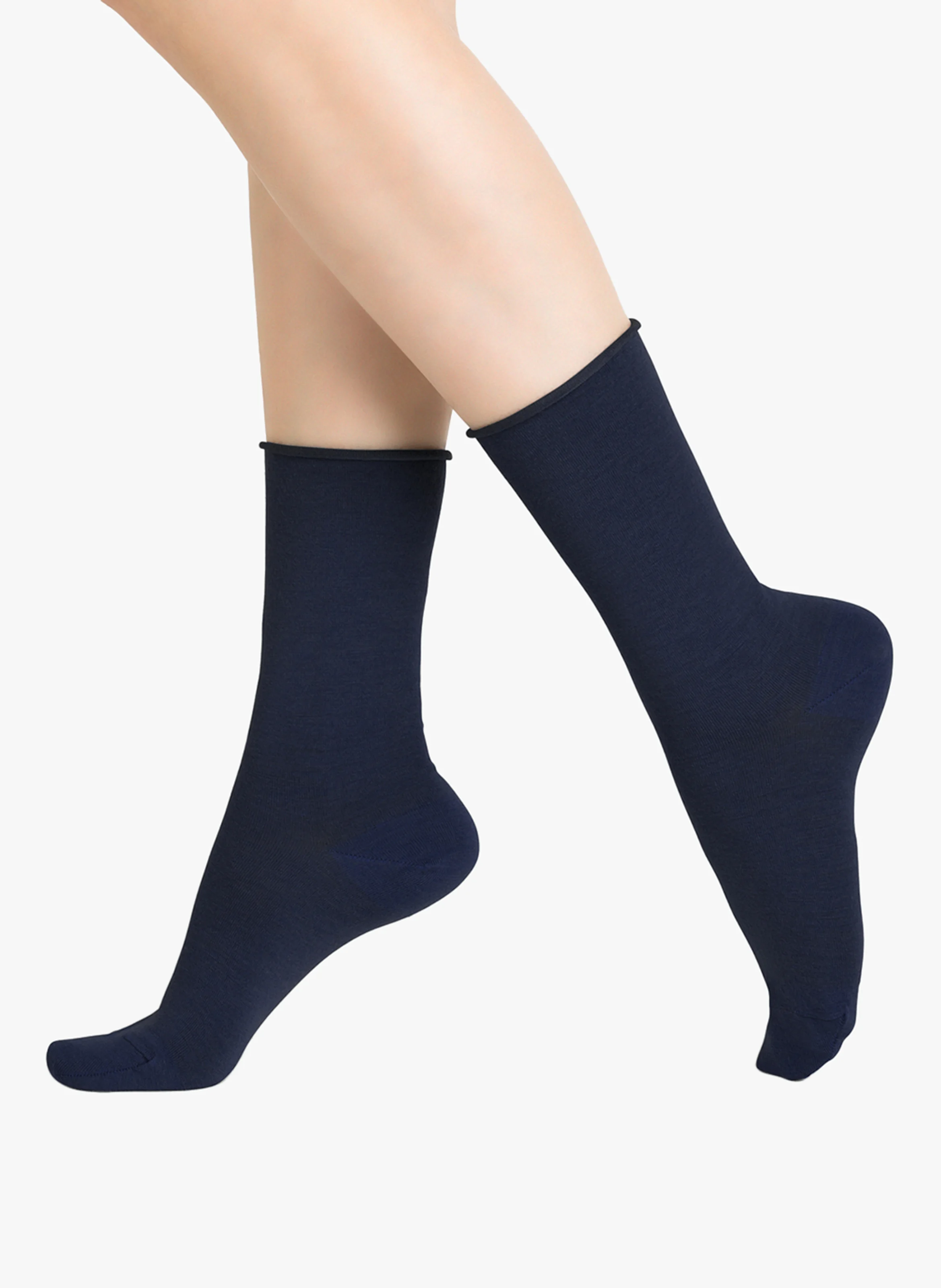 BLEUFORET Fine wool-mix socks Blue