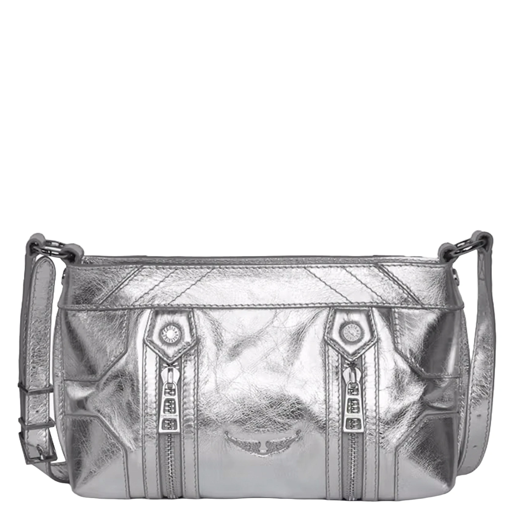 ZADIG&VOLTAIRE Leather shoulder bag SUNNY MOOD Grey