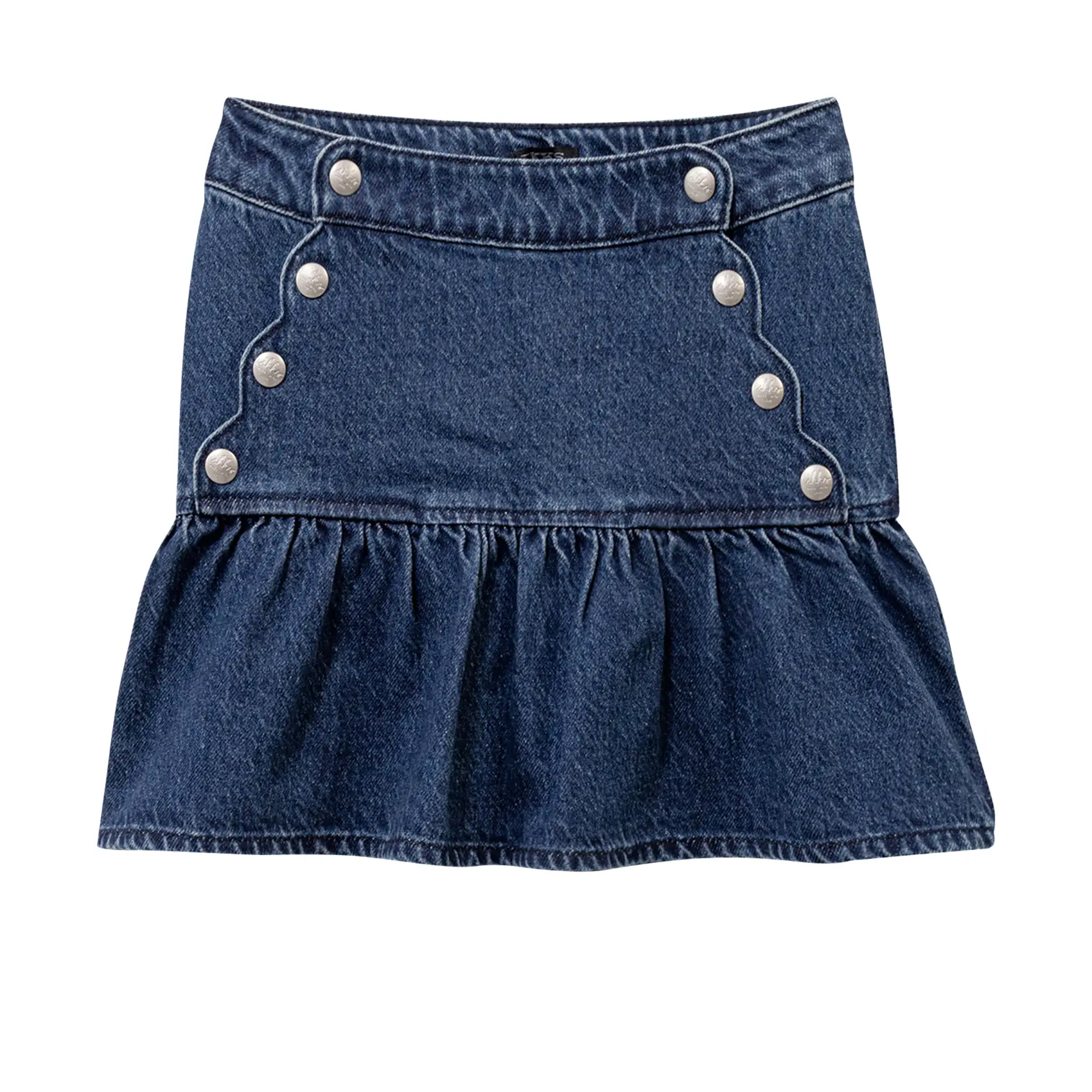 IKKS JUNIOR Denim snap button cotton skirt Blue