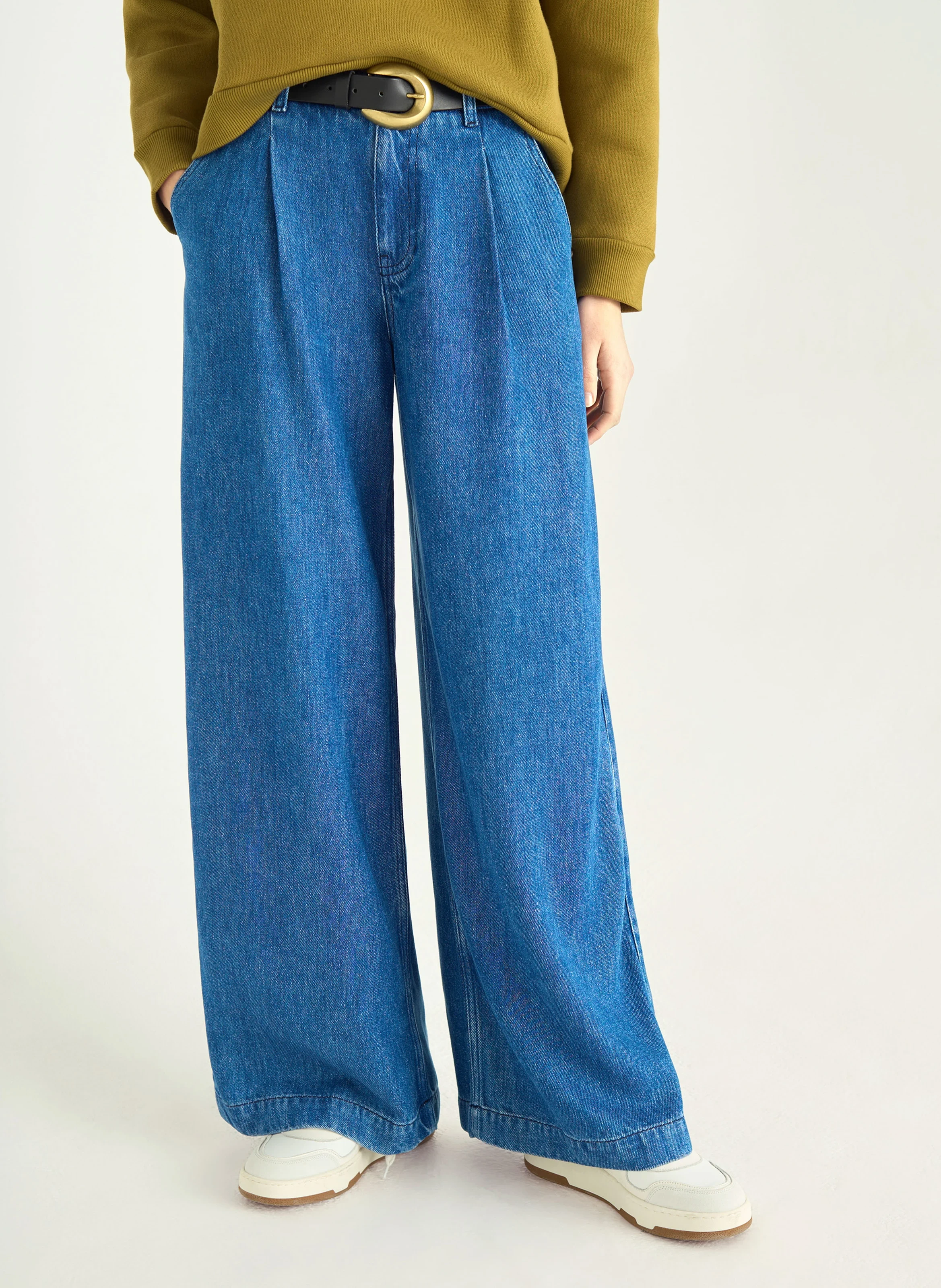ACOTE High-waisted wide-leg jeans Blue