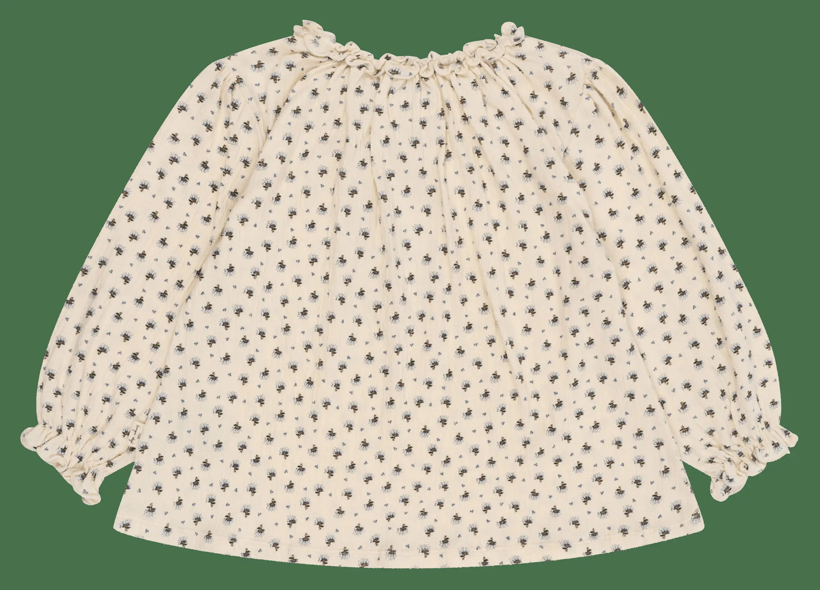 KONGES SLOJD Patterned organic cotton shirt CHLEO Beige