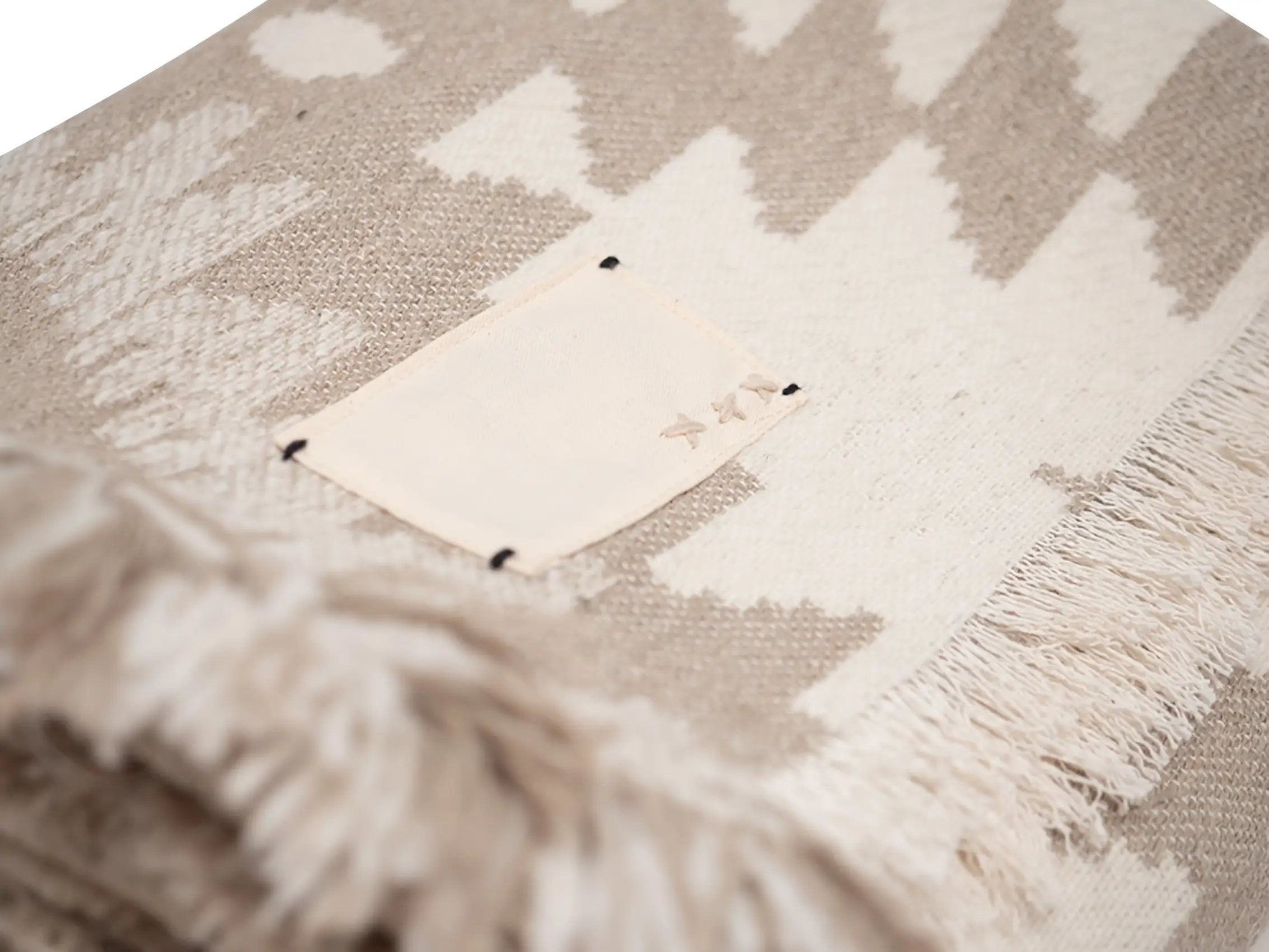 BED AND PHILOSOPHY Wool-blend 140 x 200 cm blanket Beige