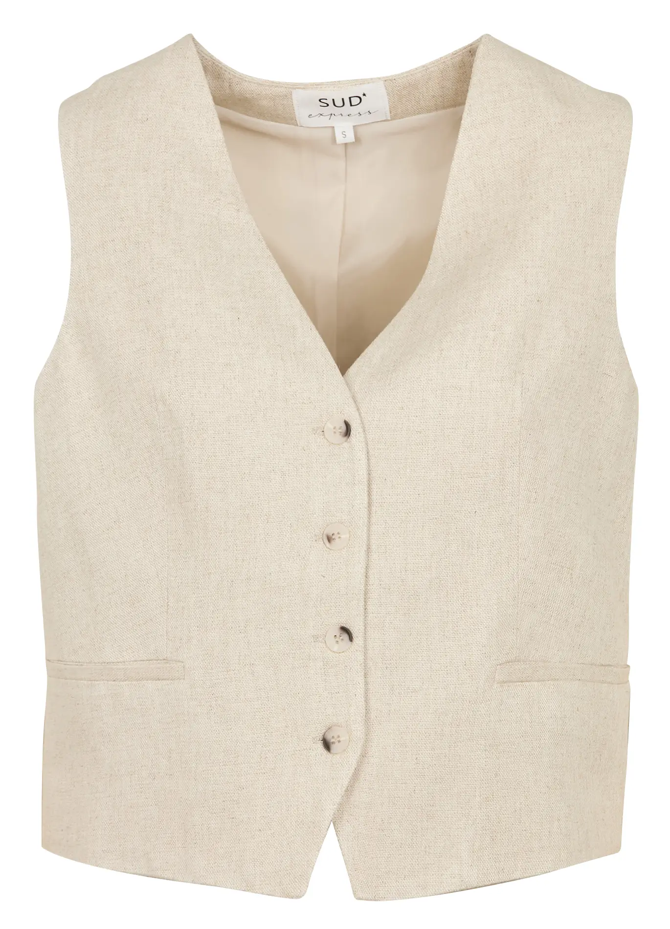 SUD EXPRESS Sleeveless suit vest GASTALI Beige