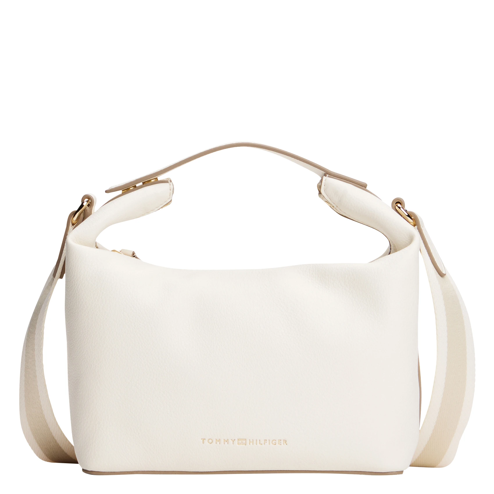 TOMMY HILFIGER Canvas logo shoulder bag Yellow