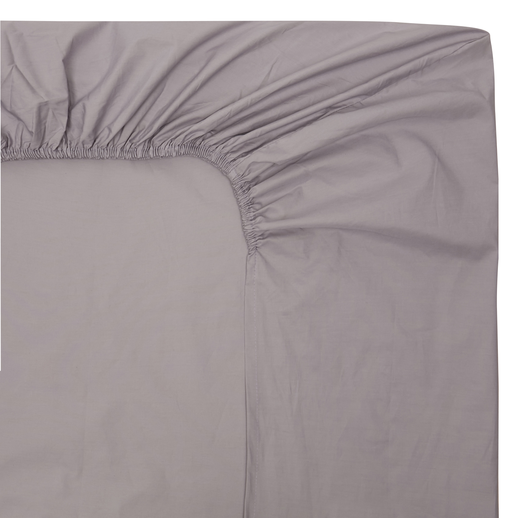 AU PRINTEMPS PARIS MAISON Cotton fitted sheet Grey