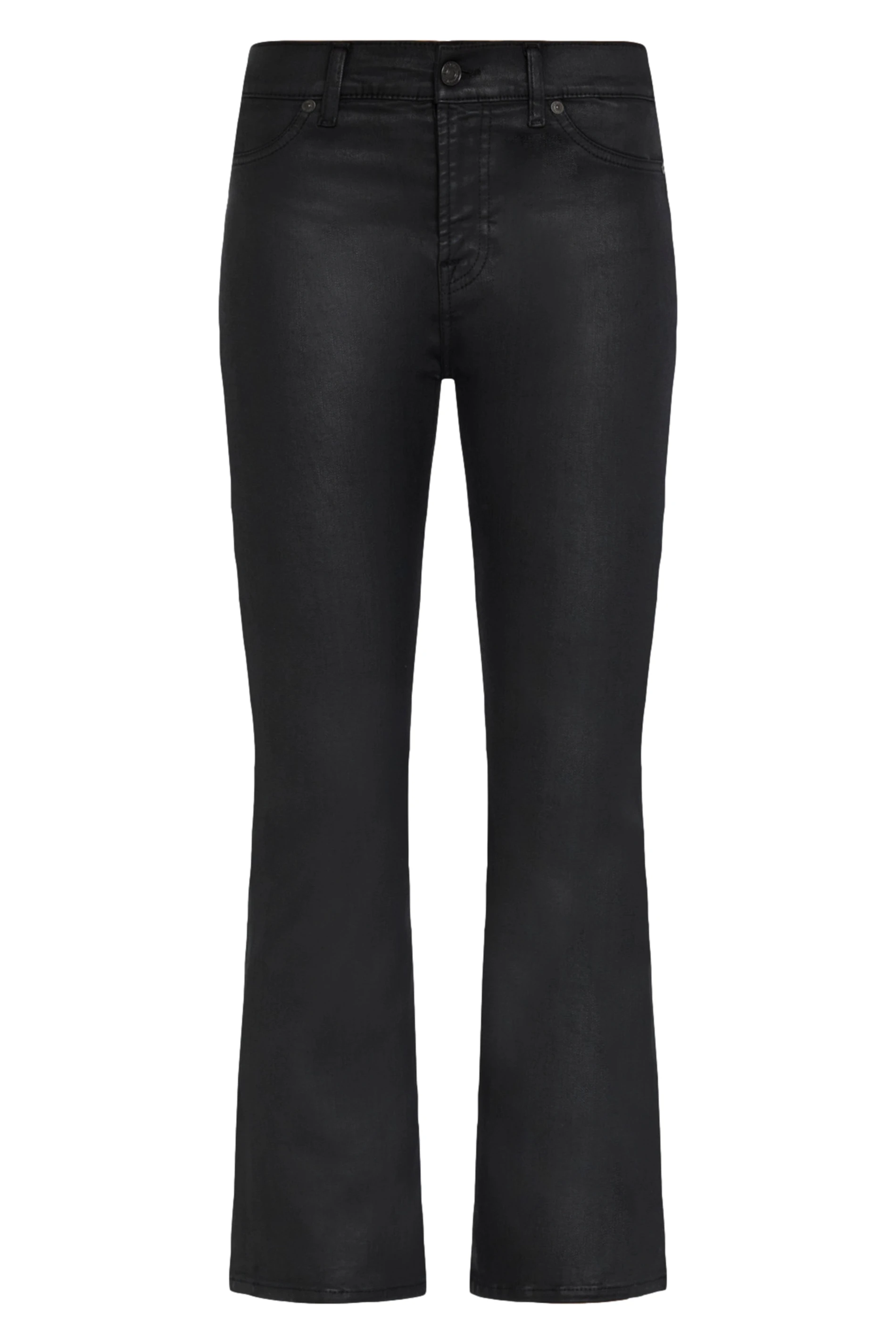 7 FOR ALL MANKIND Flared cotton-blend jeans DAISY Black