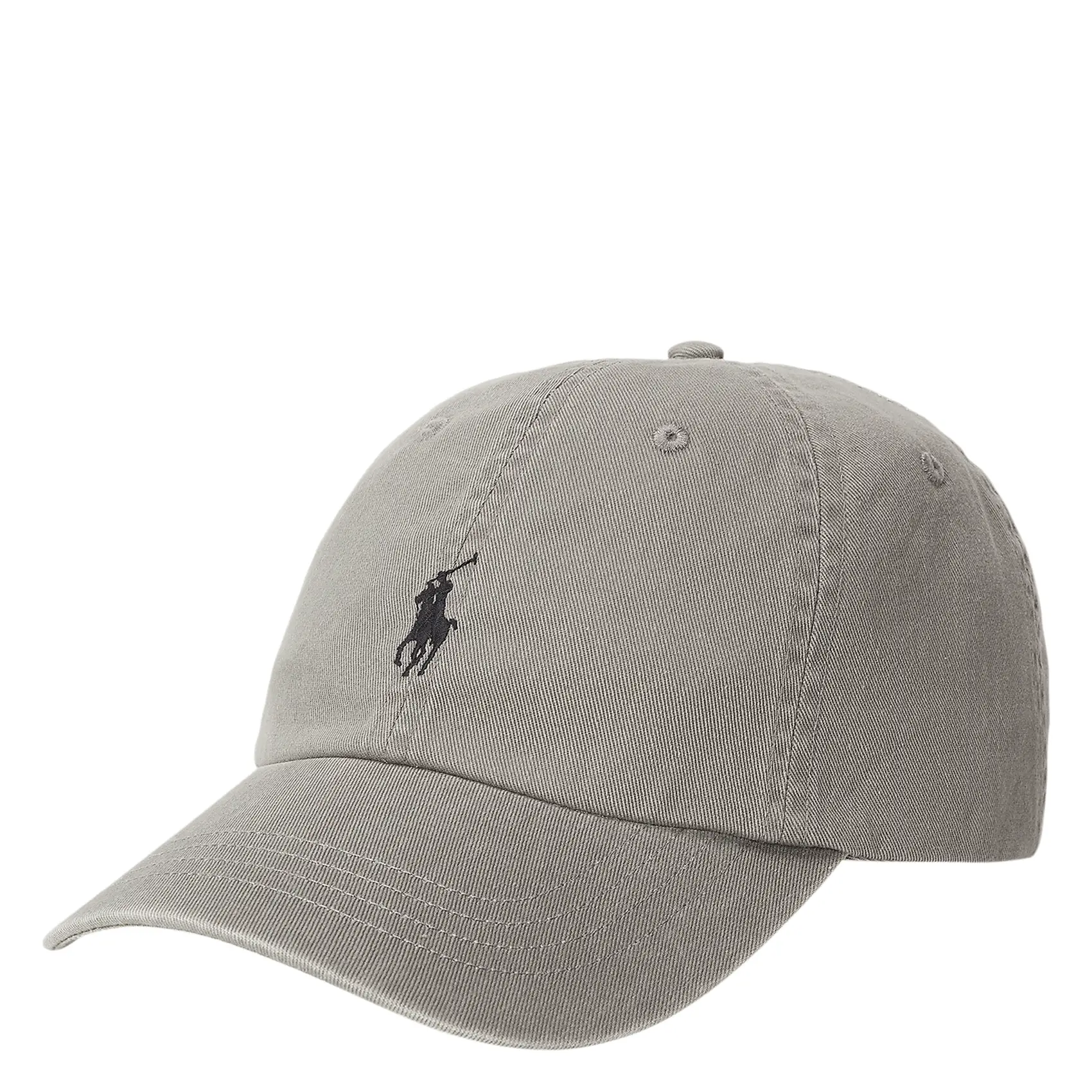 POLO RALPH LAUREN Embroidered cotton cap Grey