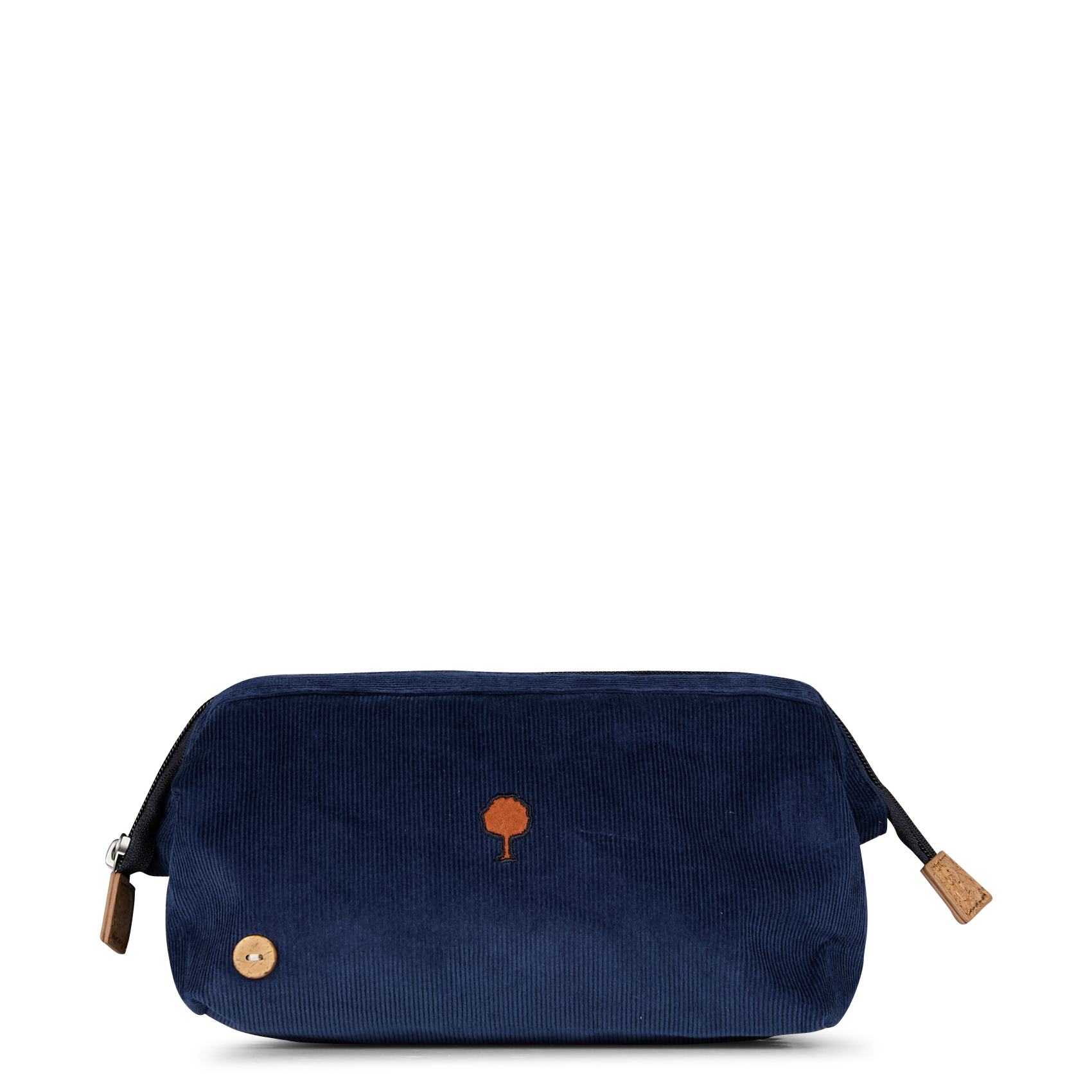 FAGUO Ribbed recycled cotton toiletry bag Blue