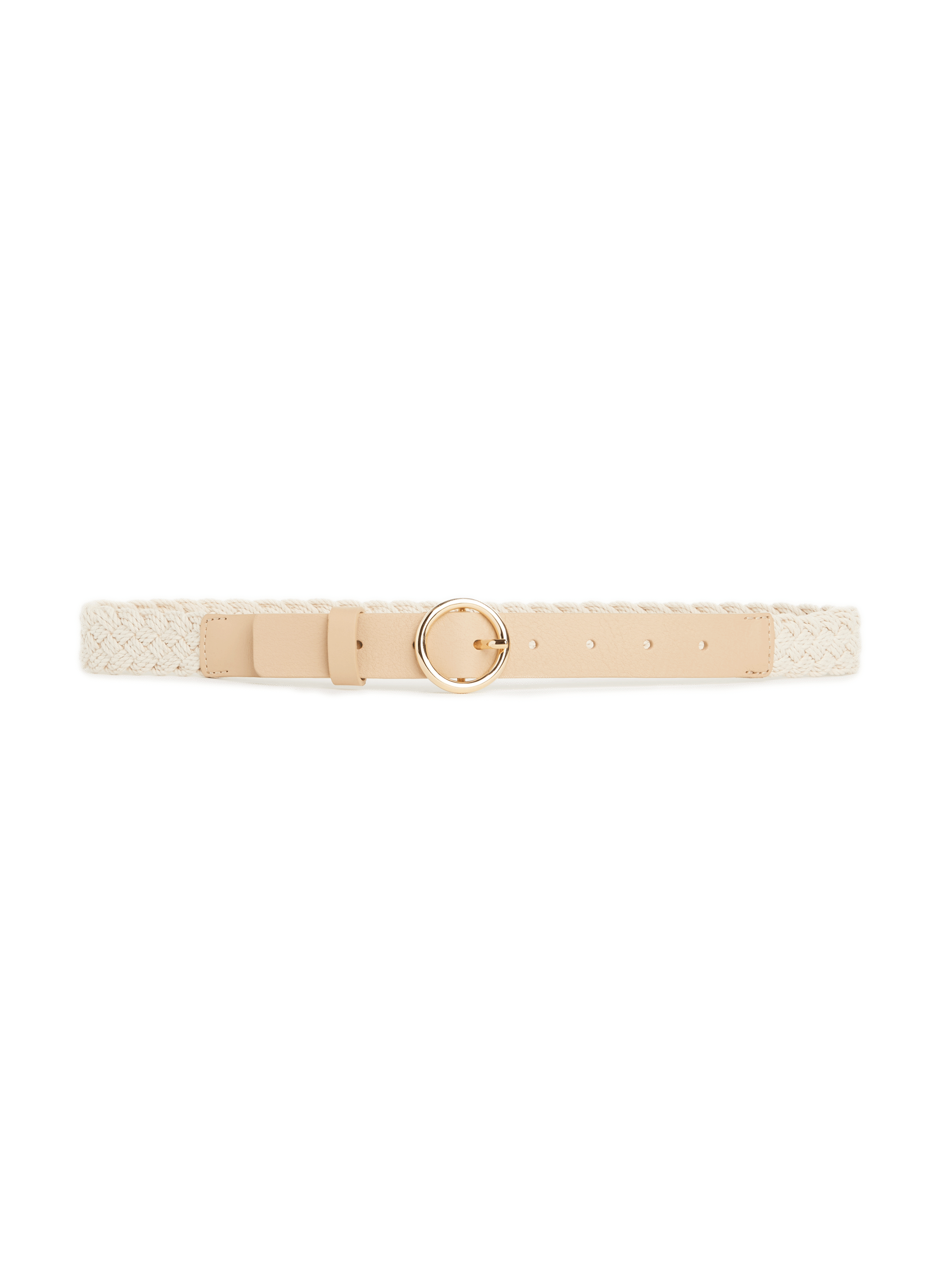 SAISON 1865 Cotton-blend braided belt Beige